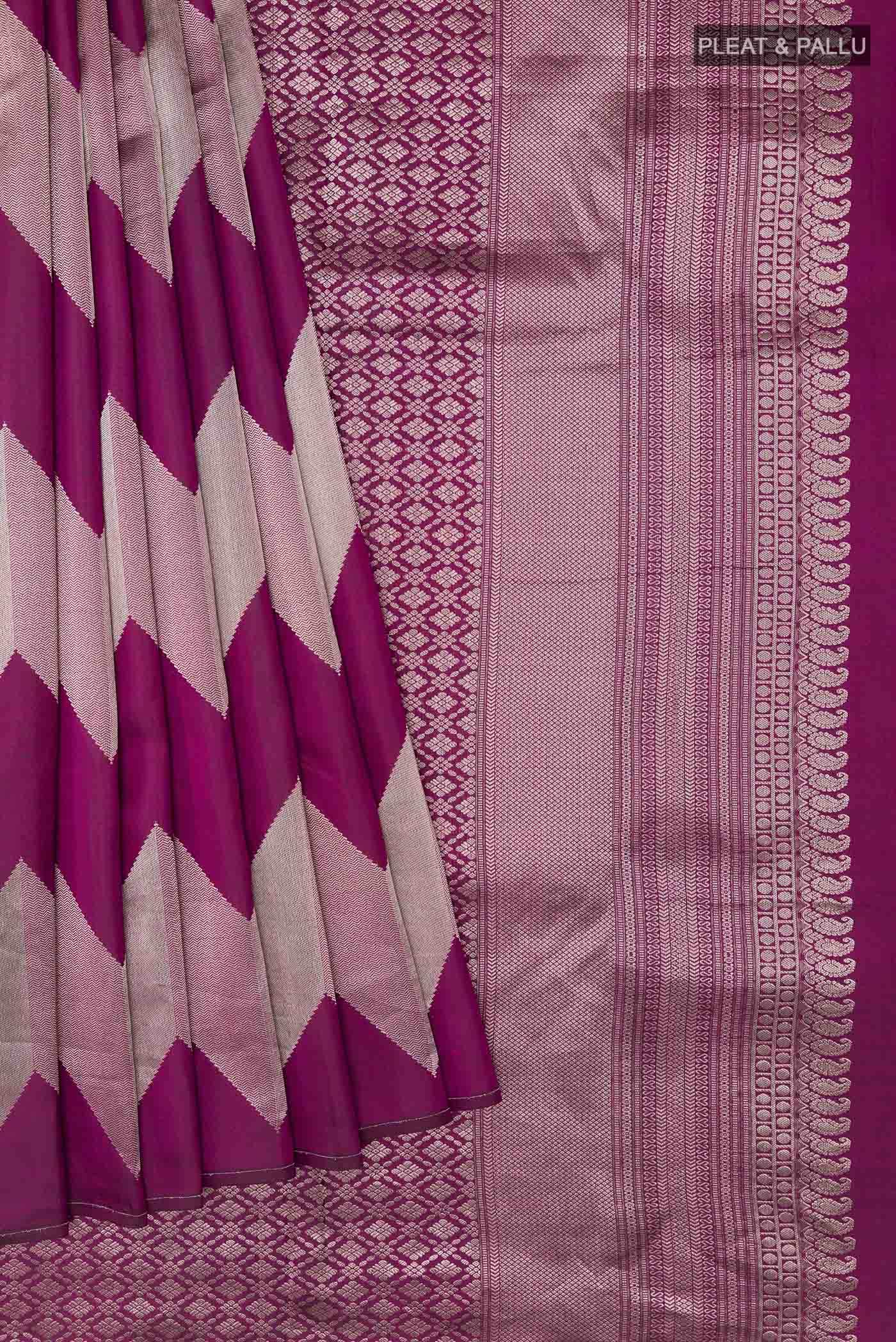 Purple Kanchipuram Silk Saree