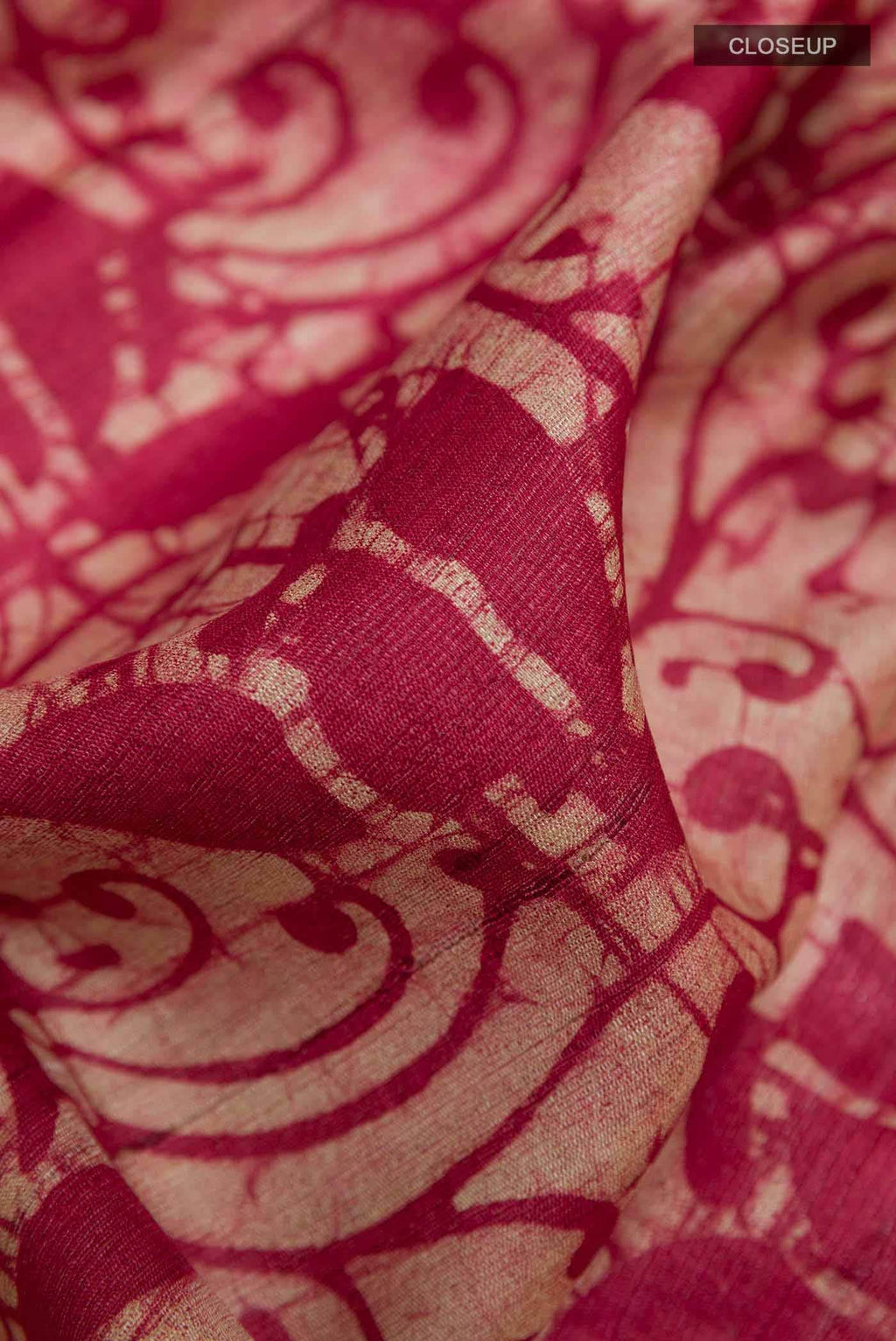 Beige Tussar Silk Saree