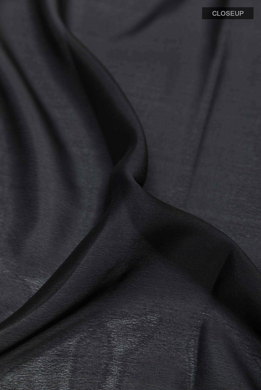 Black Mysore Crepe Saree