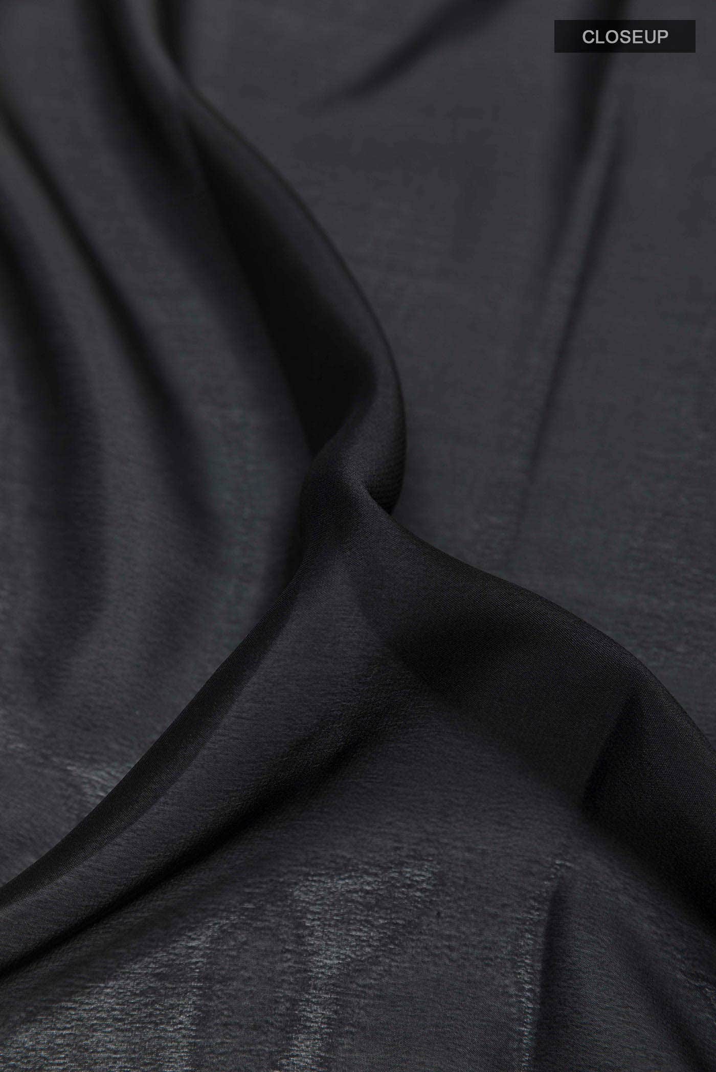Black Mysore Crepe Saree