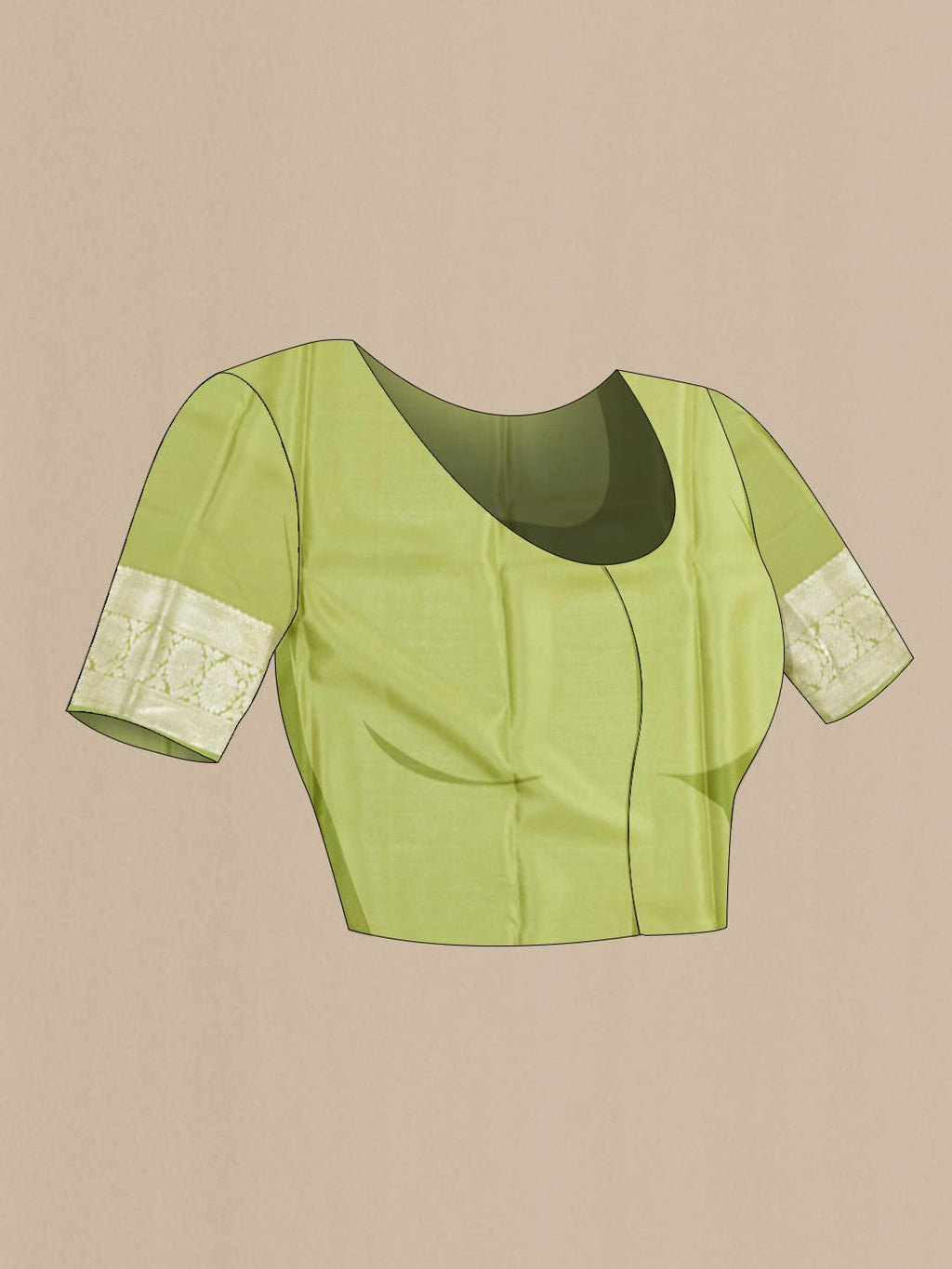 Green Crepe Saree