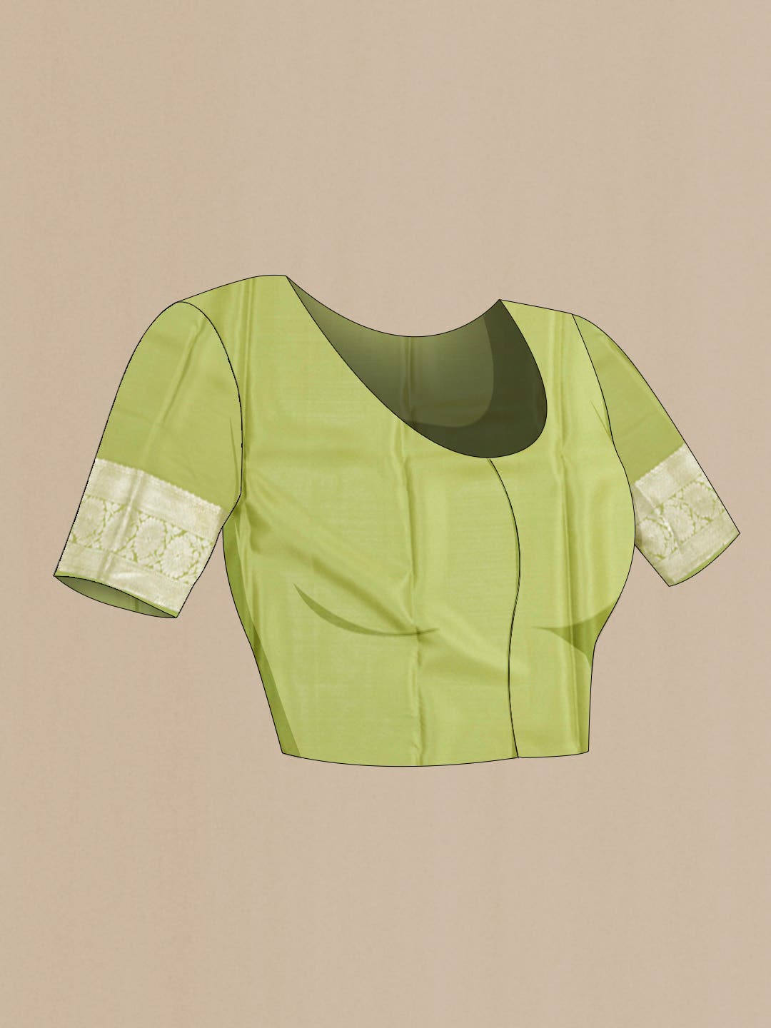 Green Crepe Saree