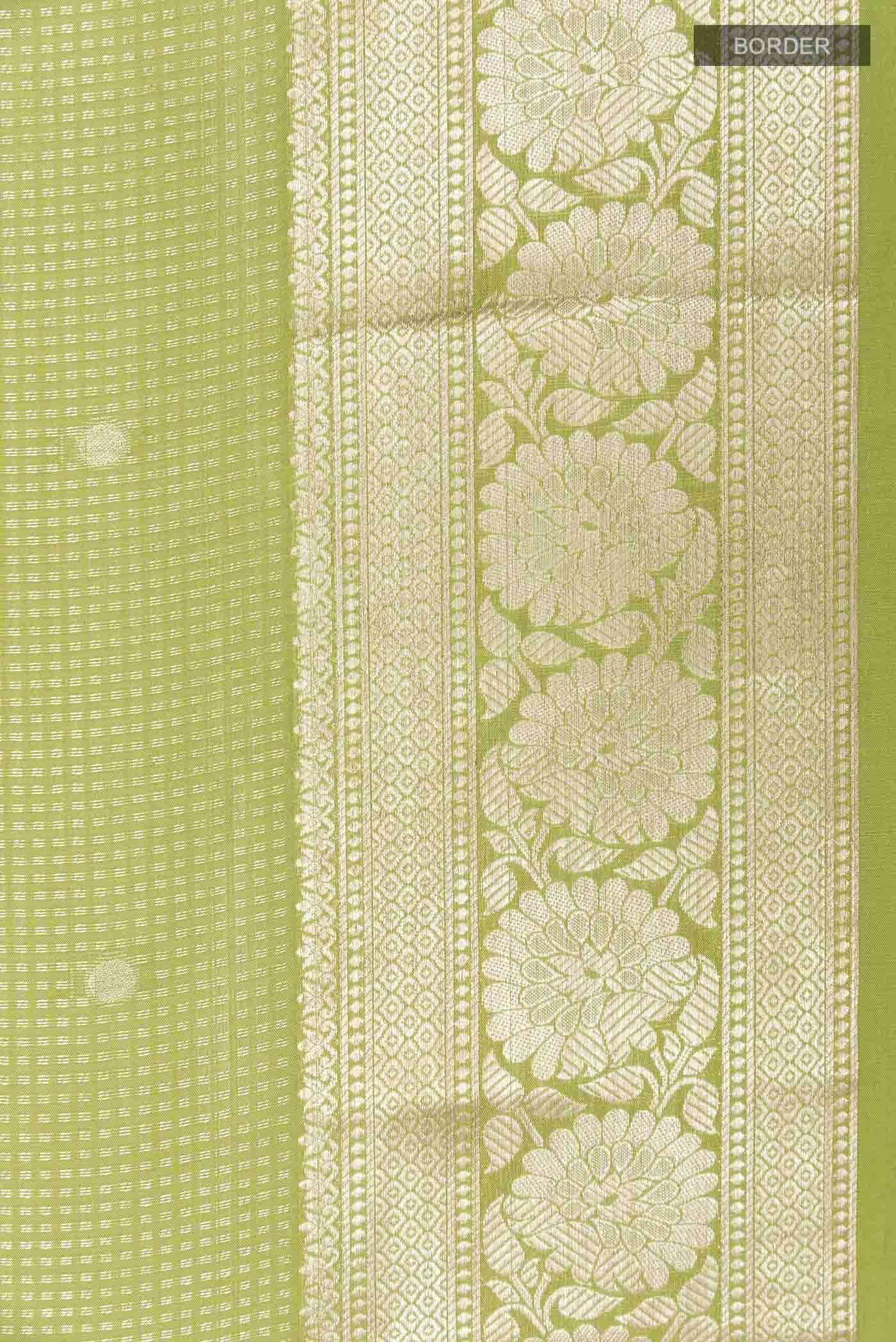 Green Crepe Saree