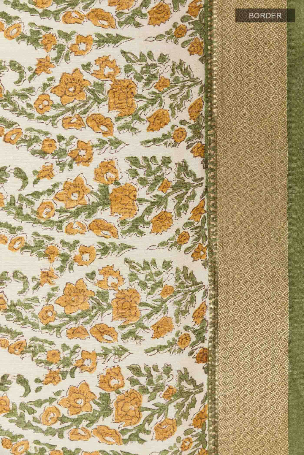 Beige Tussar Silk Saree
