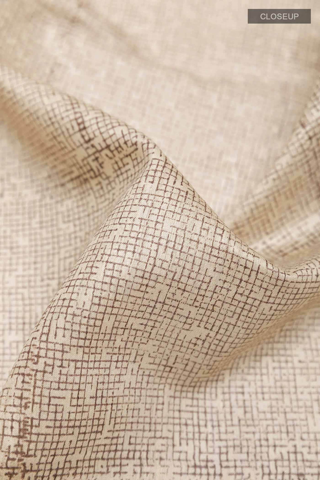 Beige Tussar Silk Saree