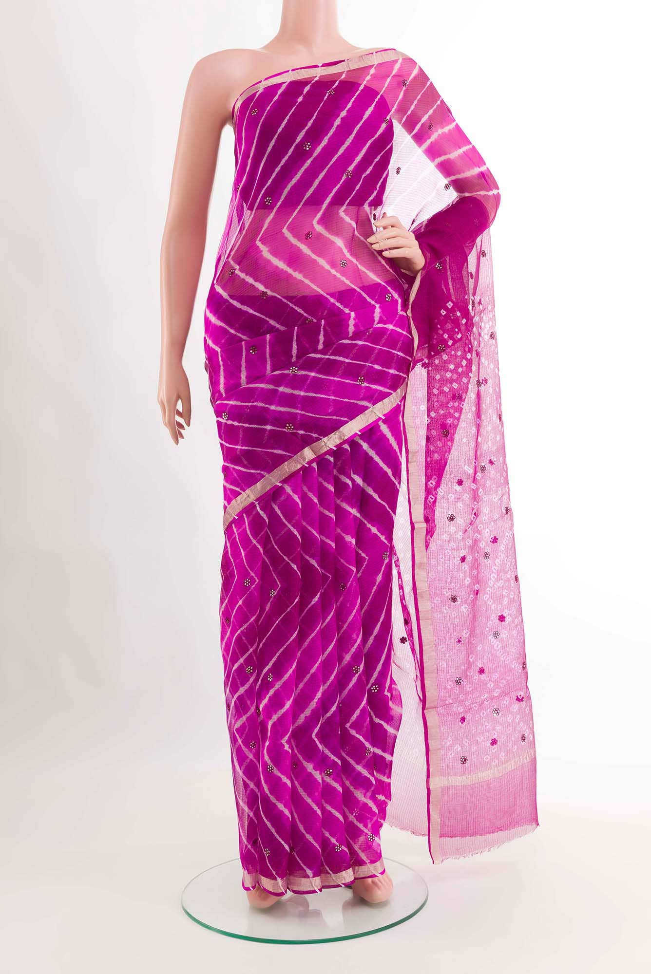 Purple Kota Silk Saree