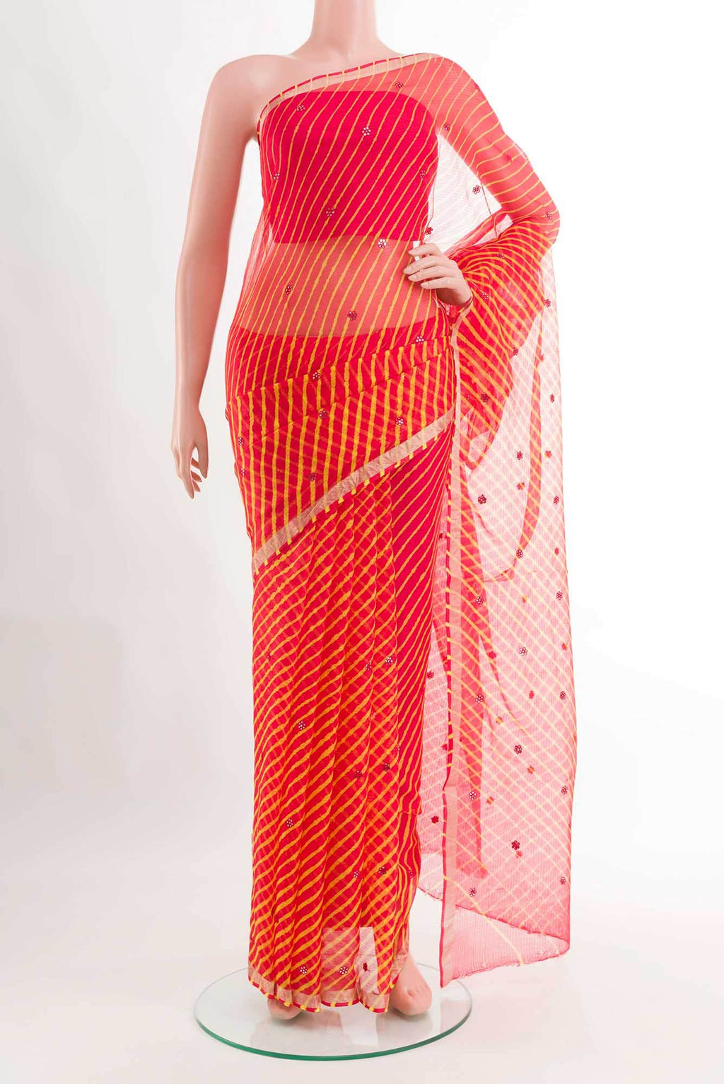 Red Kota Silk Saree
