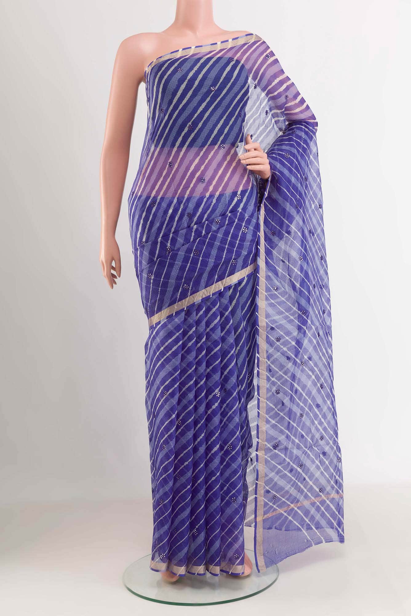Dark Blue Kota Cotton Saree