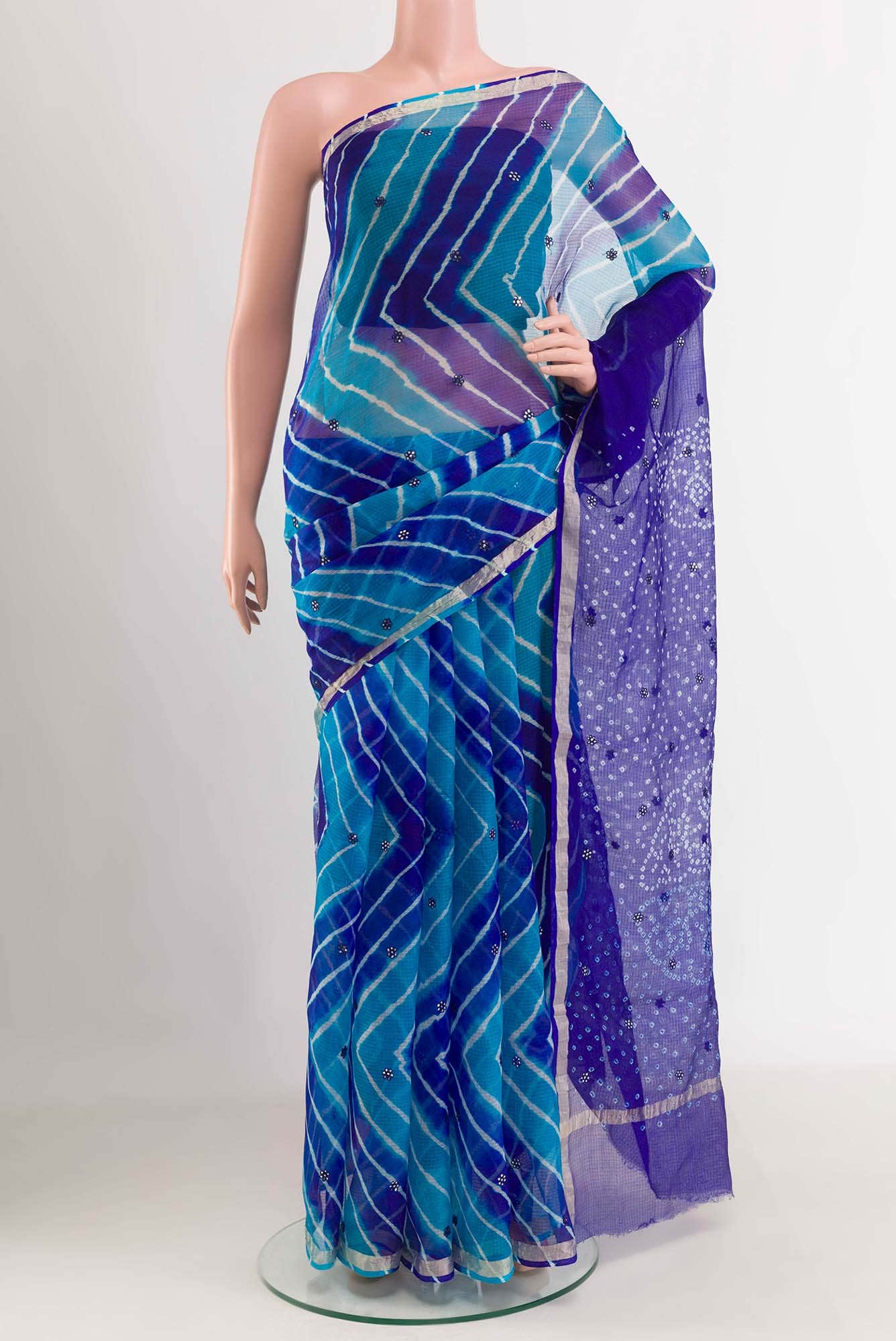 Blue Kota Cotton Saree