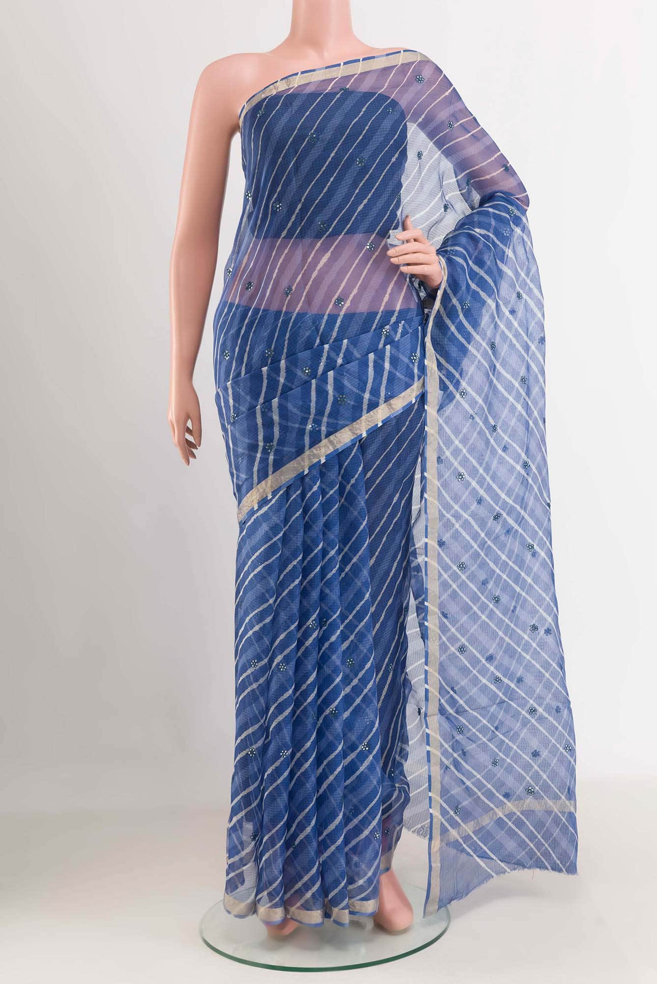 Blue Kota Cotton Saree