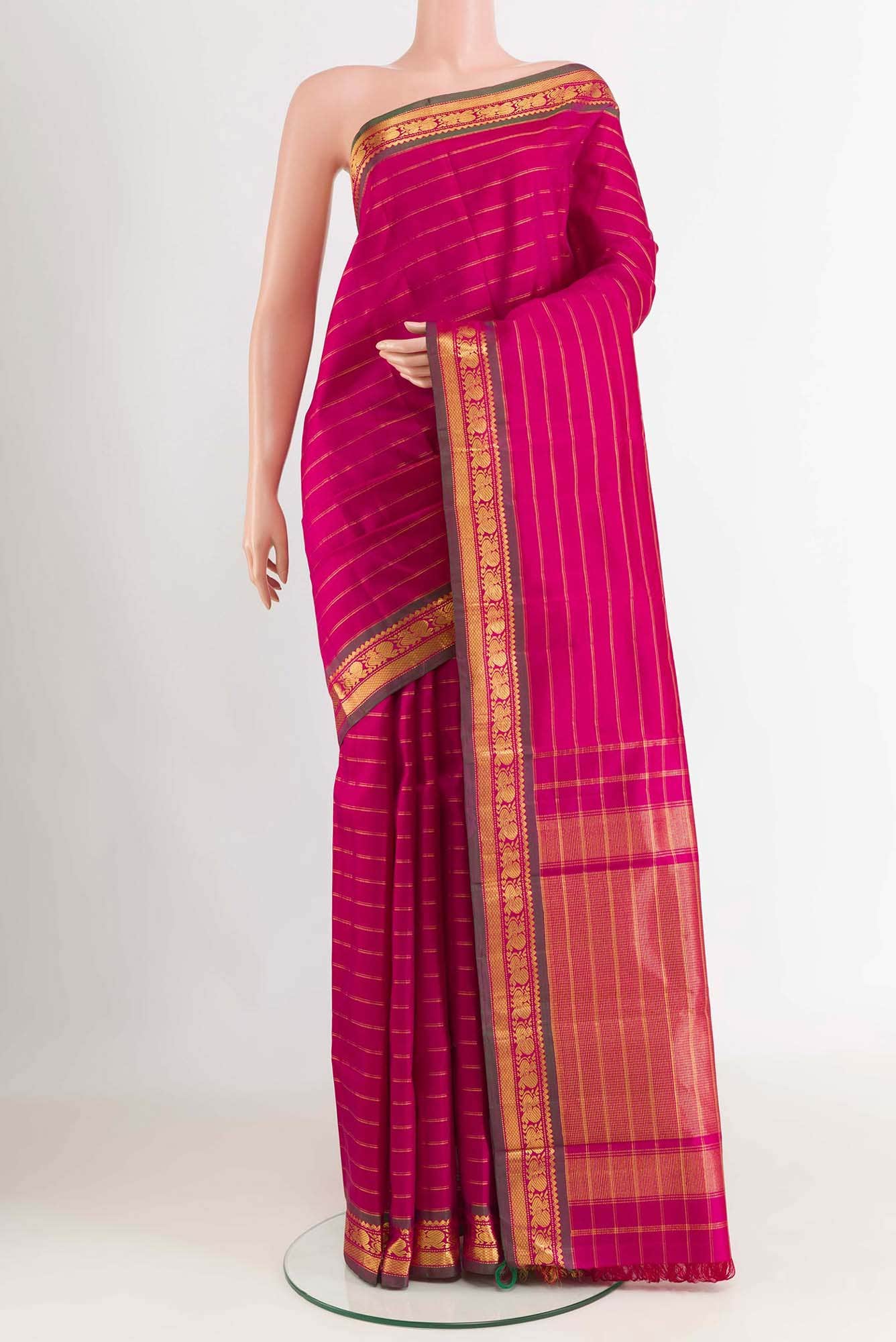 Magenta Kanchipuram Silk Saree