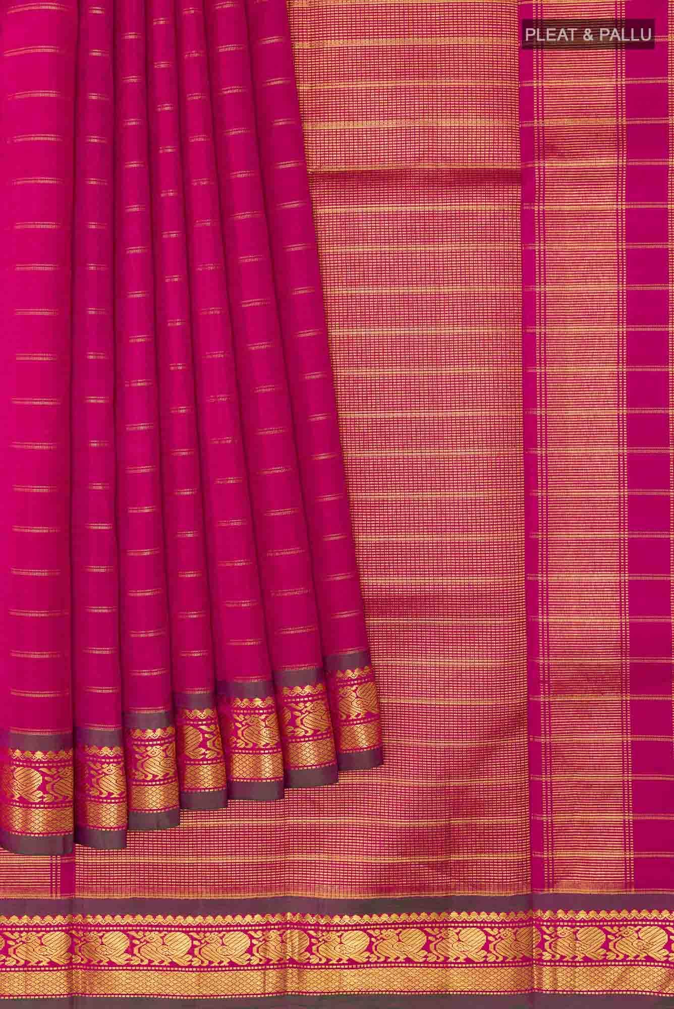 Magenta Kanchipuram Silk Saree