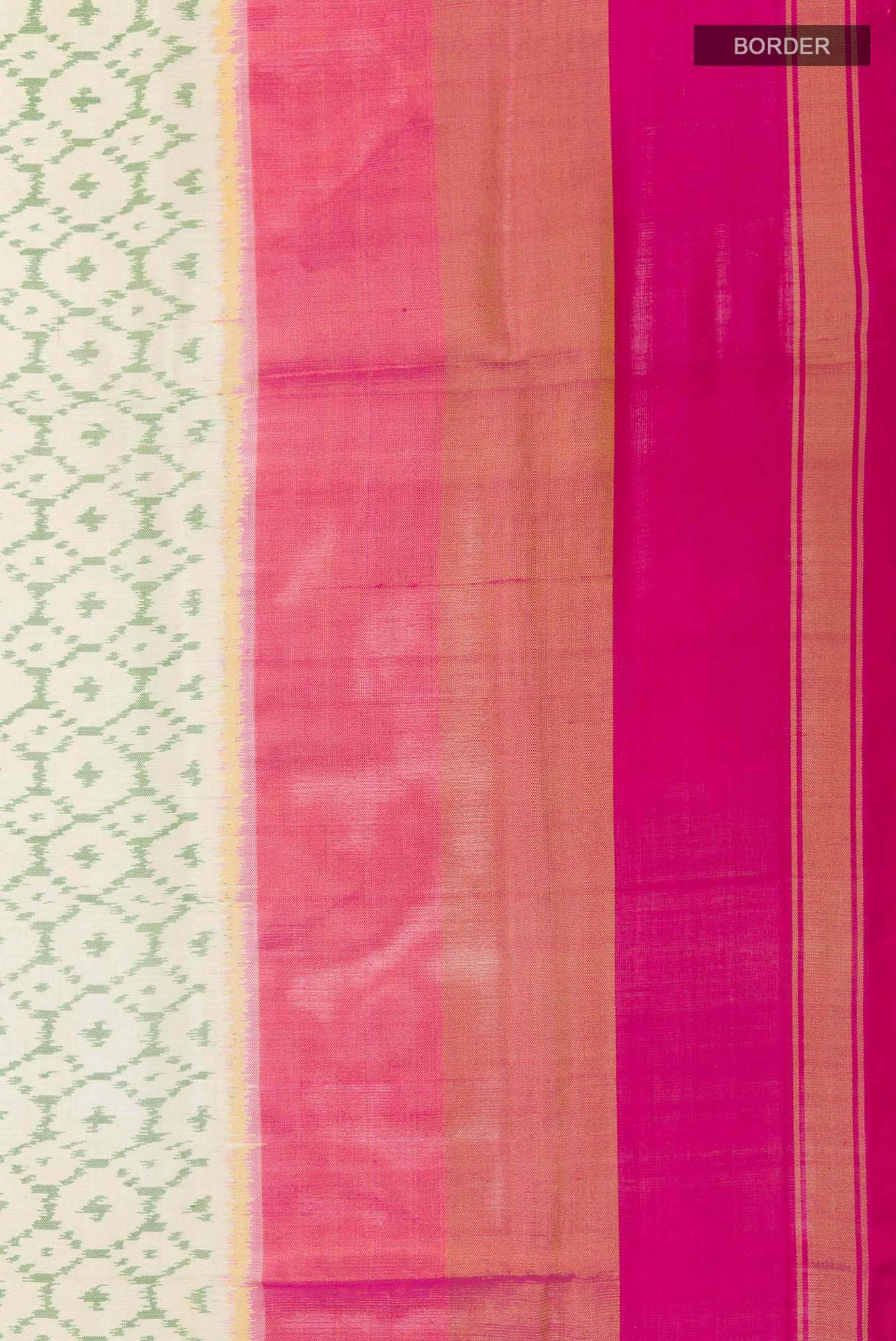 Beige Rajkot Patola Silk Saree