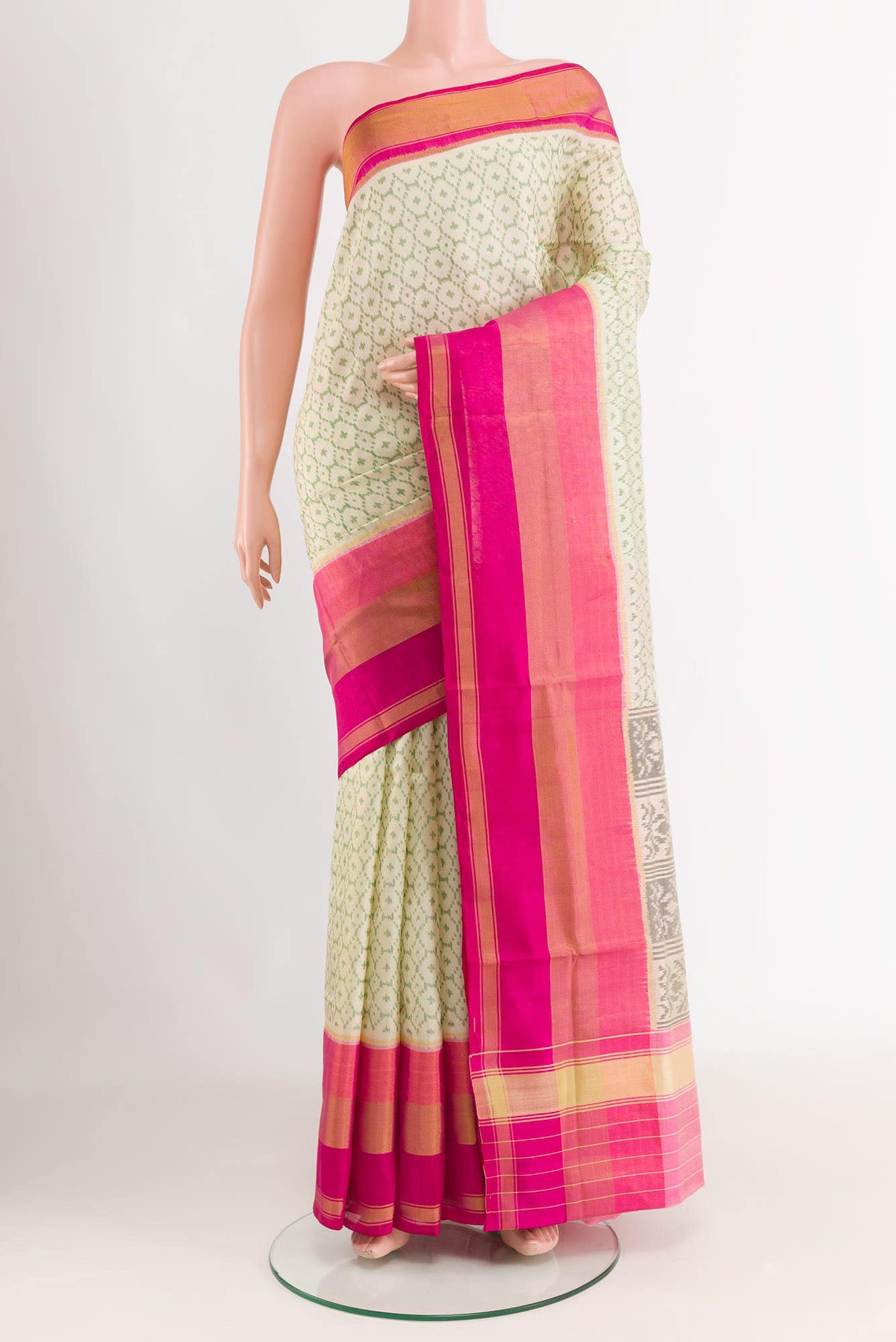Beige Rajkot Patola Silk Saree