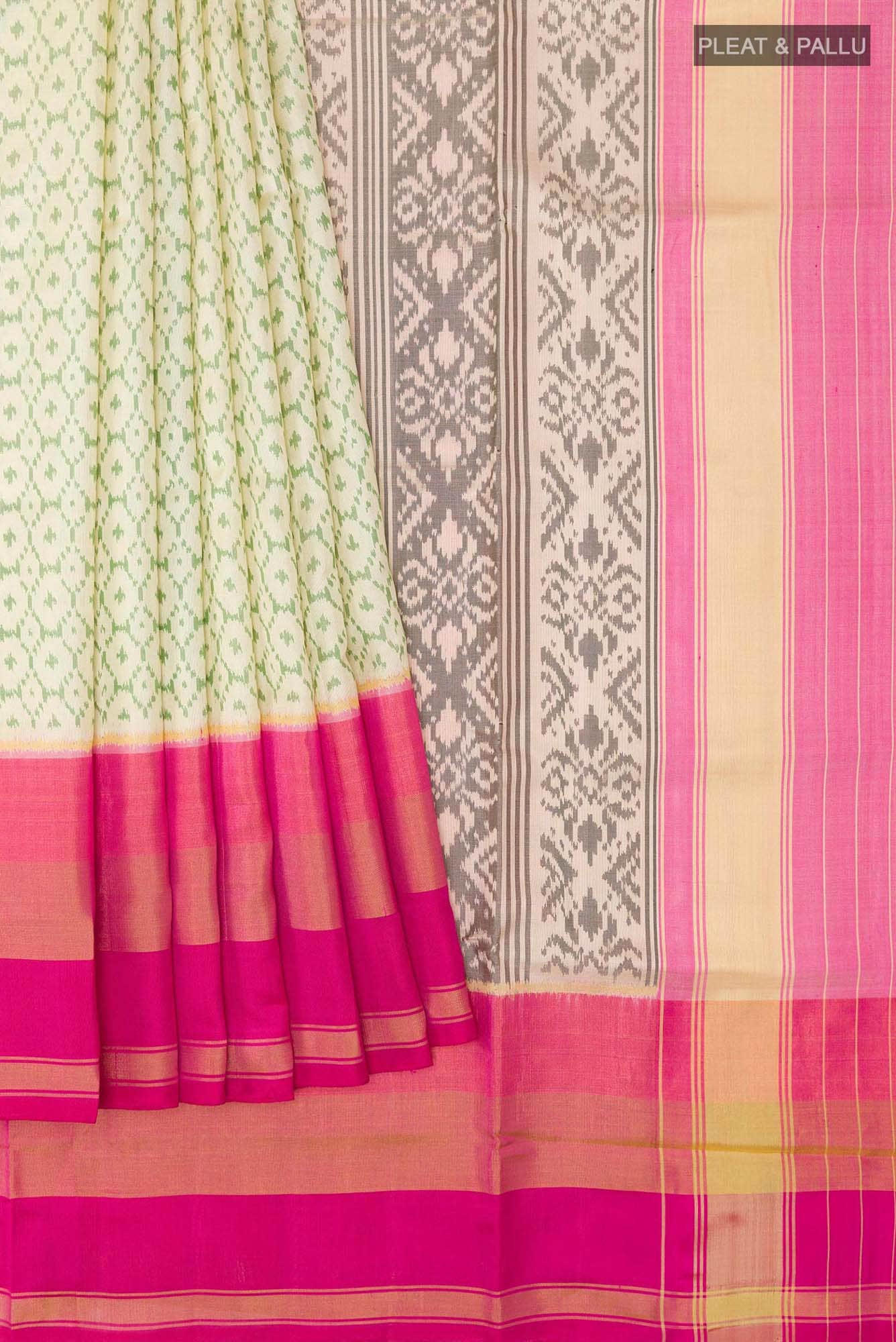 Beige Rajkot Patola Silk Saree
