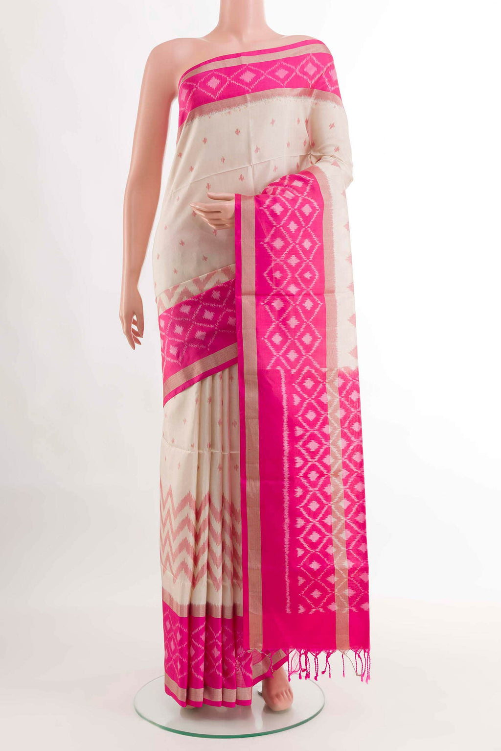 Cream Soft Silk Saree