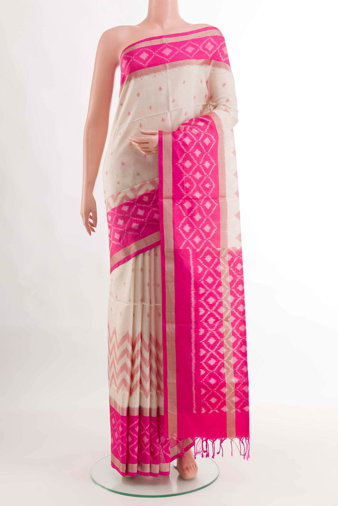 Cream Soft Silk Saree
