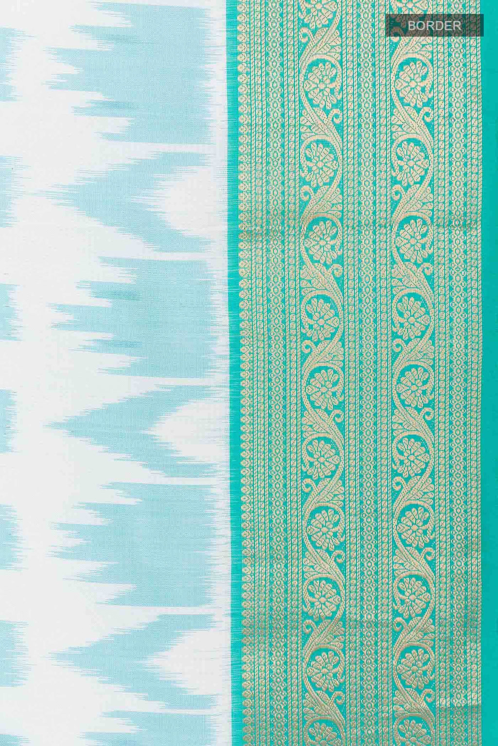 White Dual Tone Soft Silk Saree