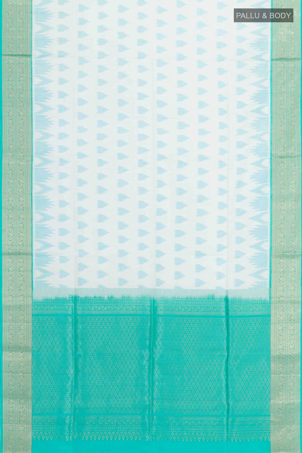 White Dual Tone Soft Silk Saree