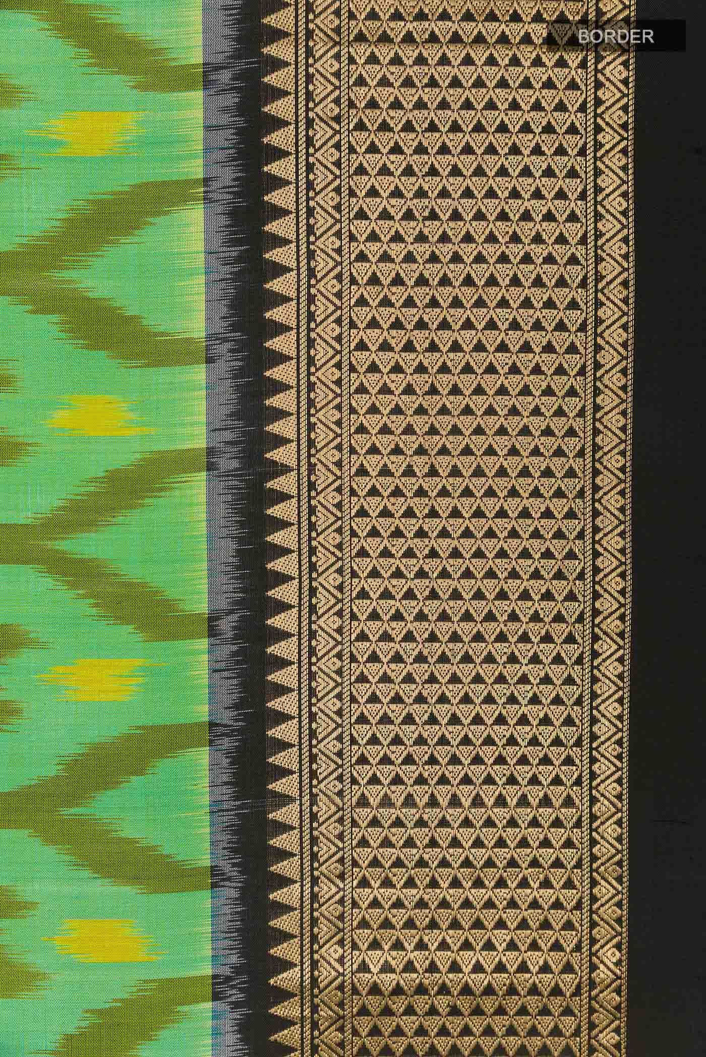 Green Dual Tone Soft Silk Saree