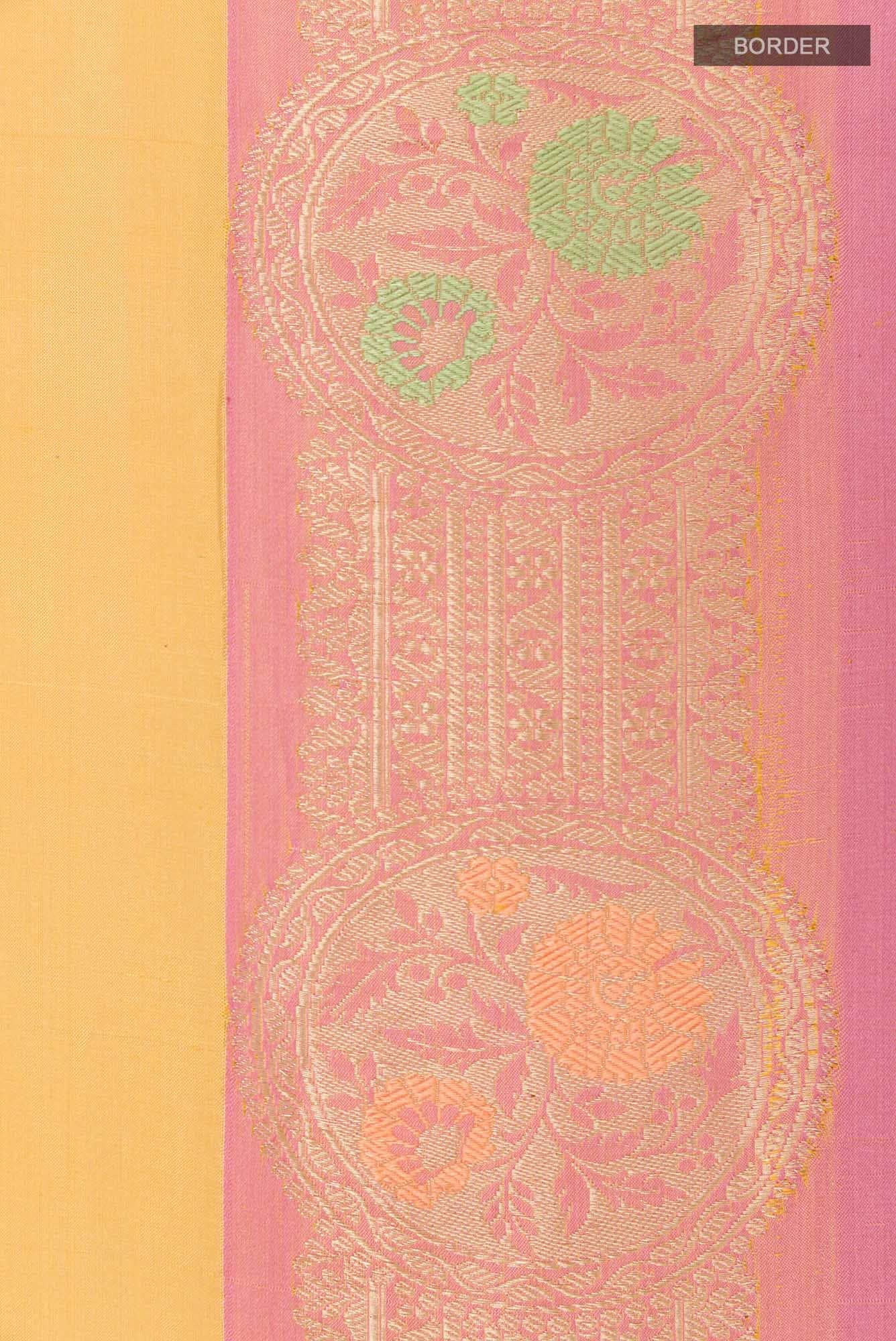 Golden Dual Tone Banarasi Silk Saree