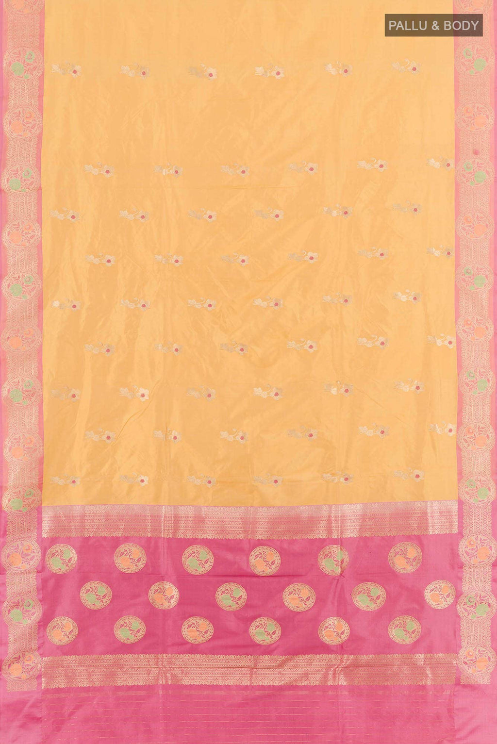 Golden Dual Tone Banarasi Silk Saree