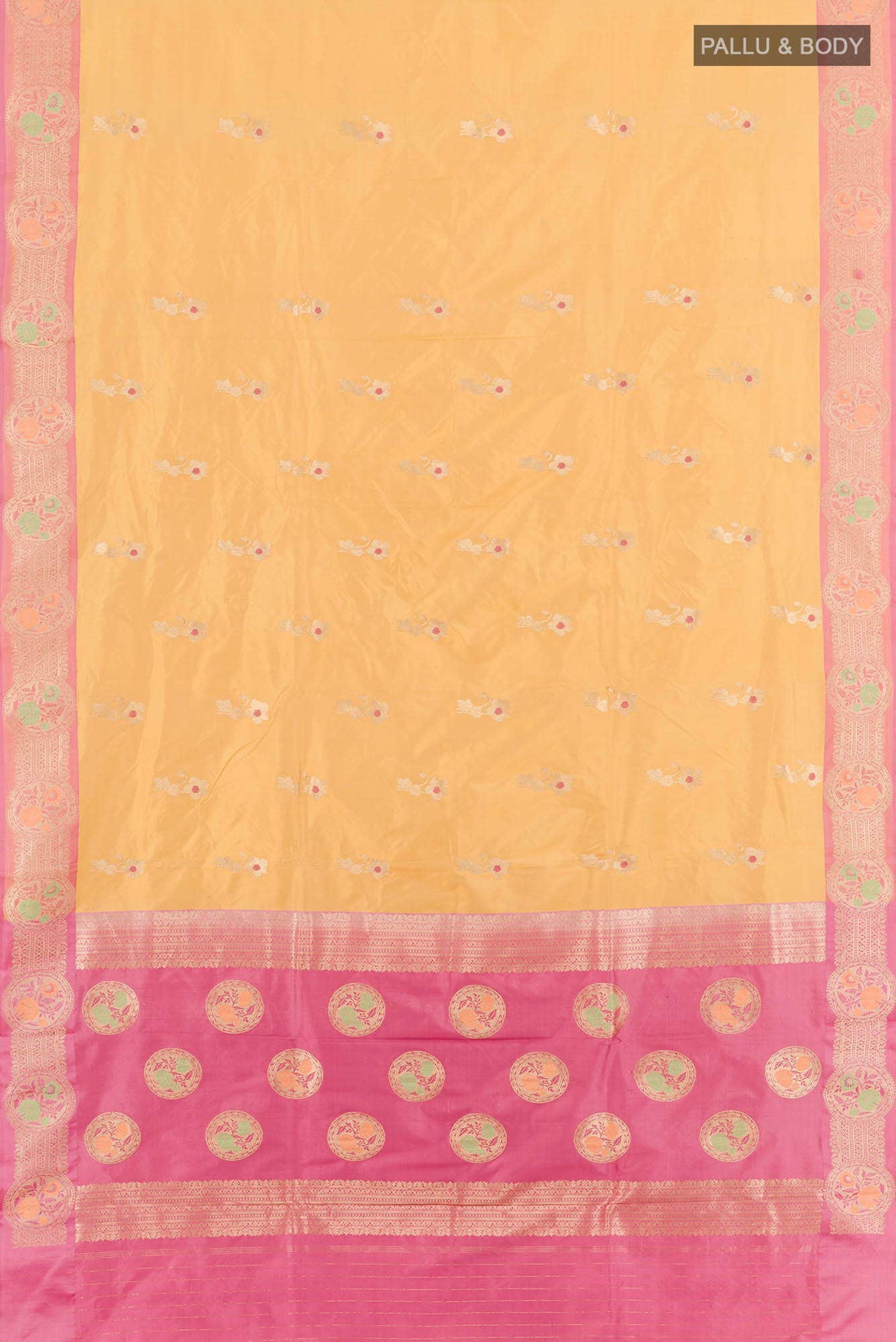 Golden Dual Tone Banarasi Silk Saree