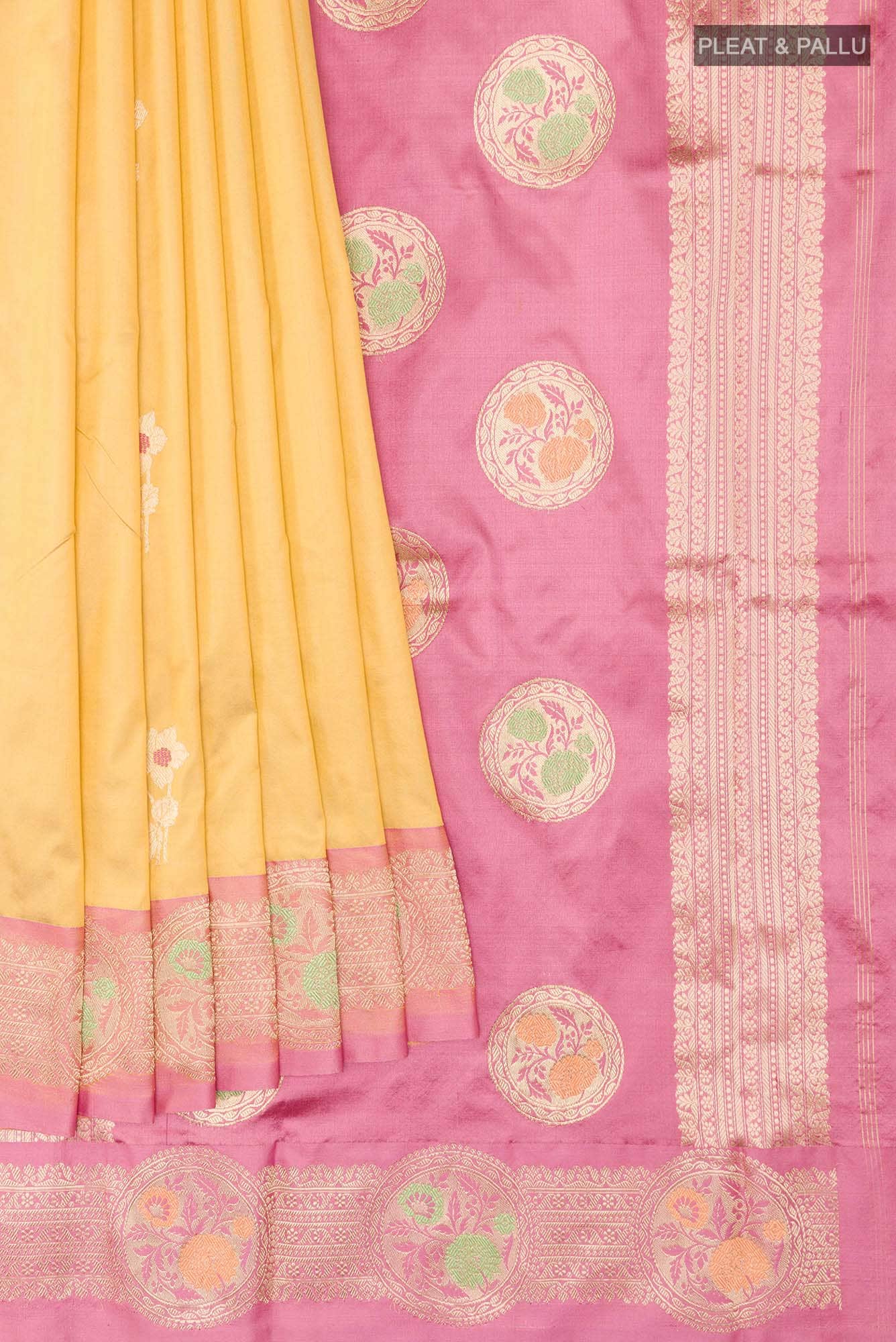 Golden Dual Tone Banarasi Silk Saree