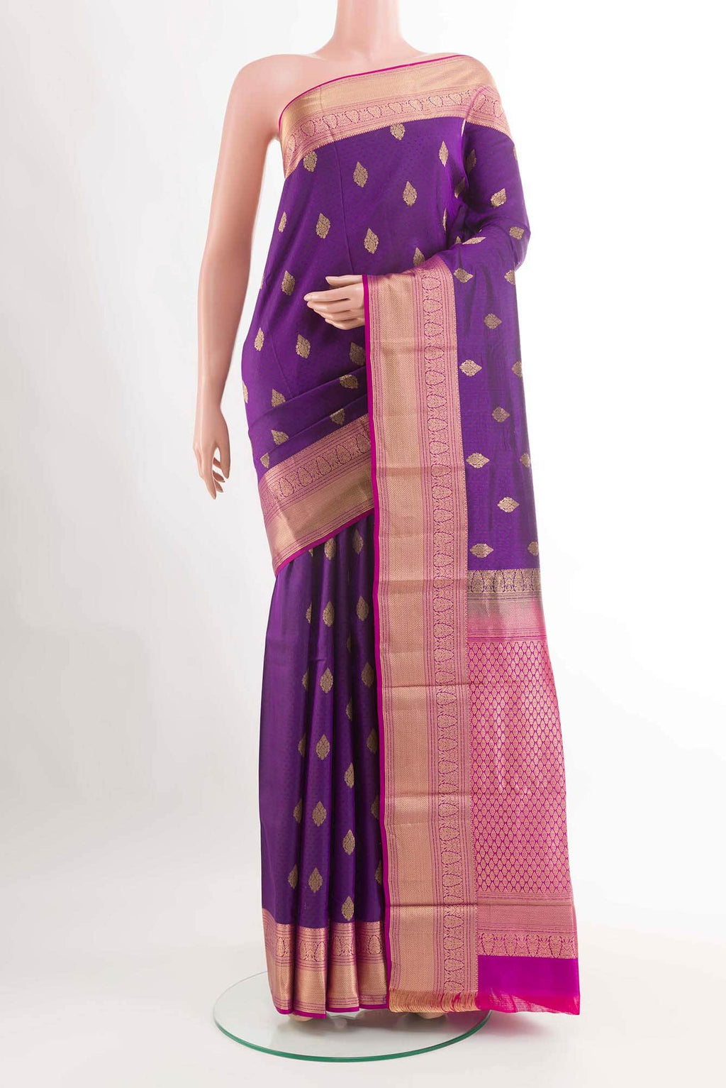 Purple Kanchipuram Silk Saree