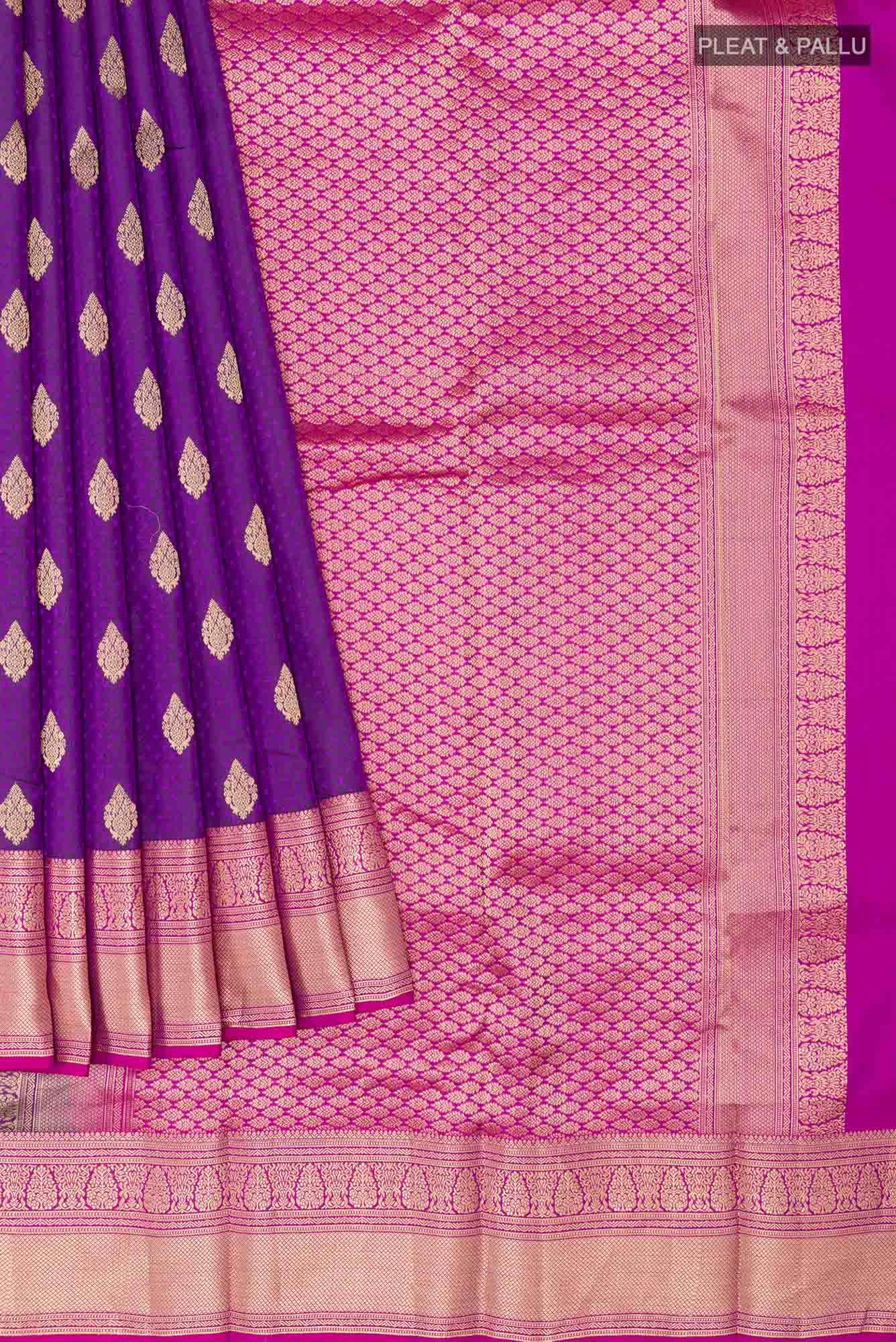 Purple Kanchipuram Silk Saree