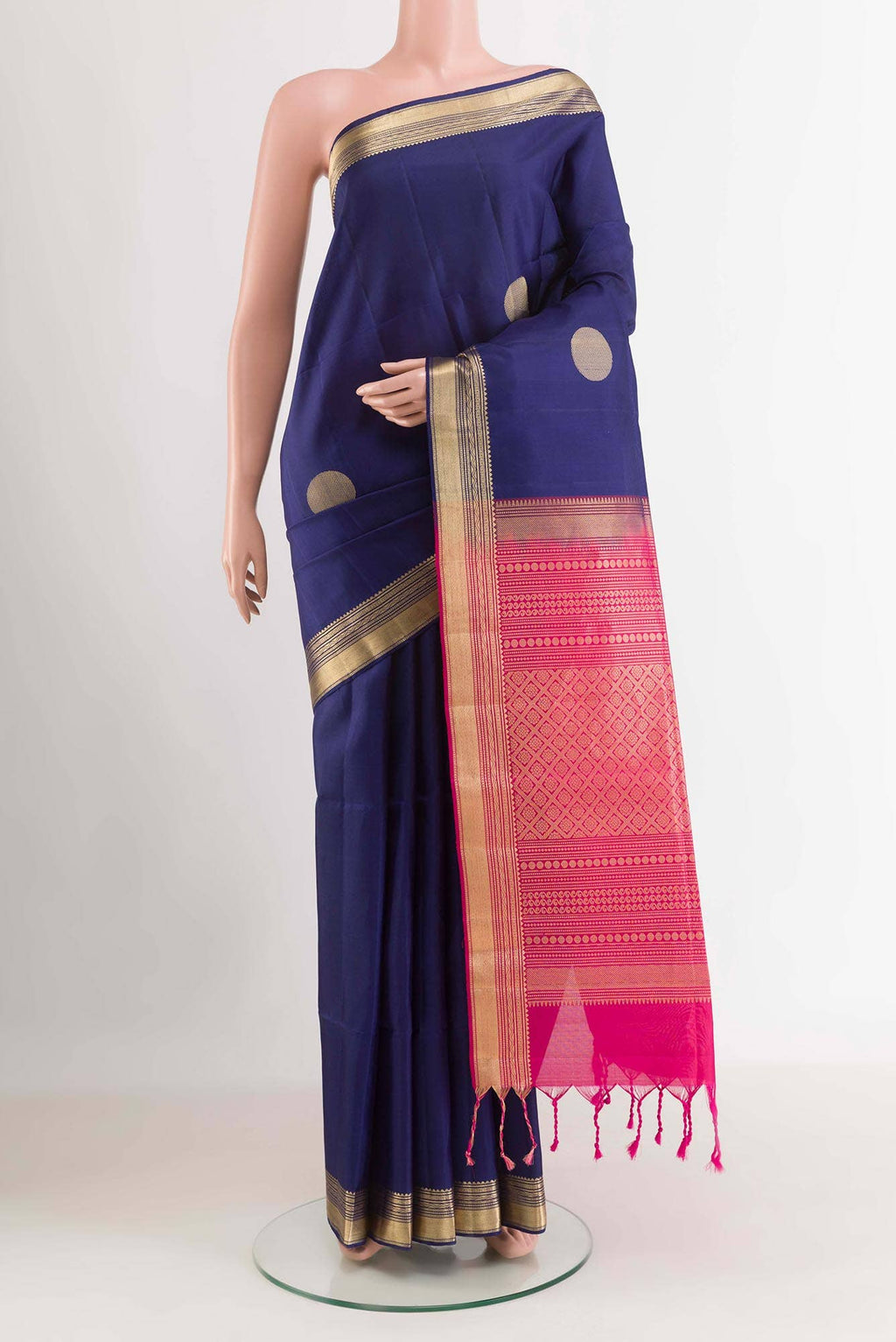 Navy Blue Soft Silk Saree