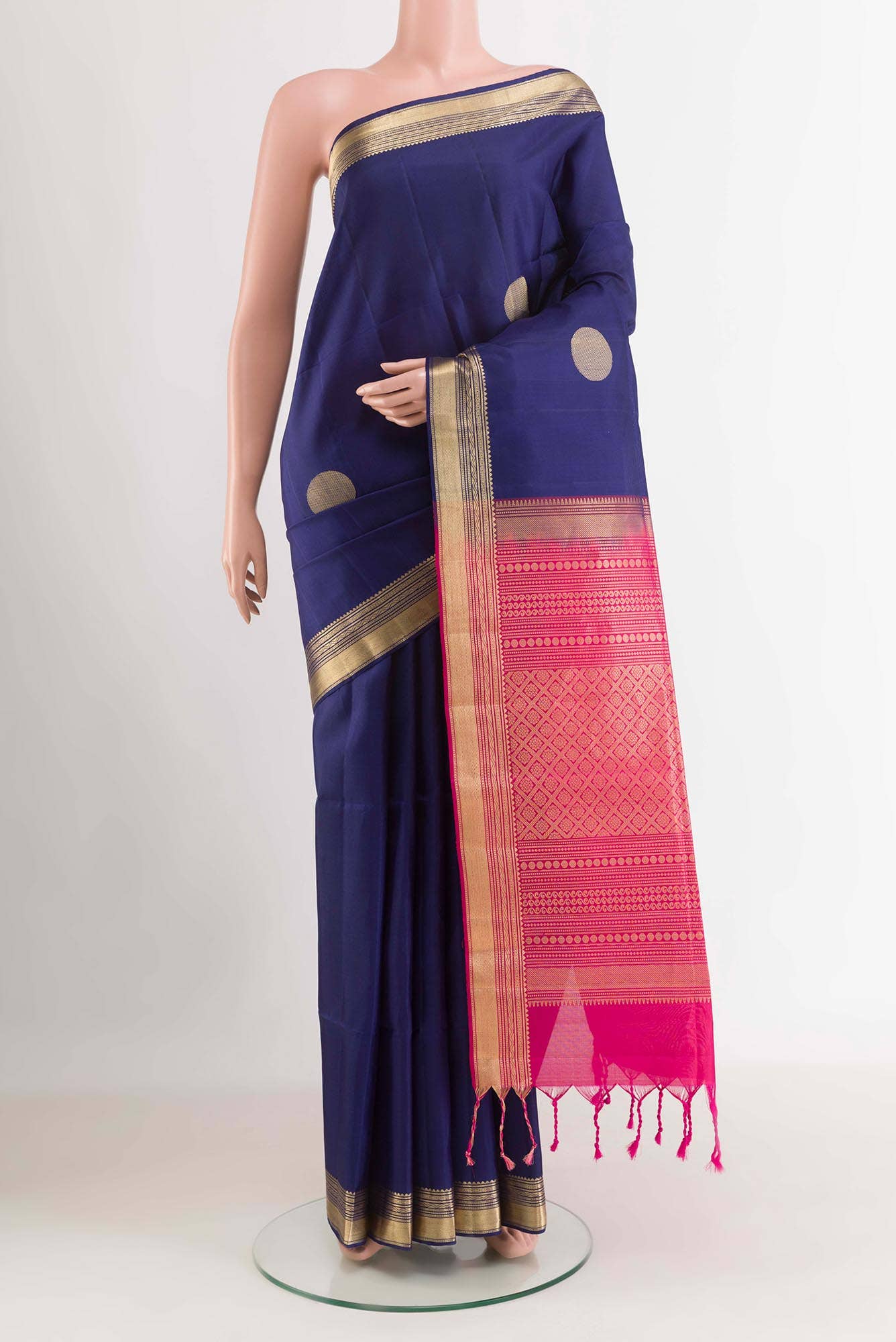 Navy Blue Soft Silk Saree