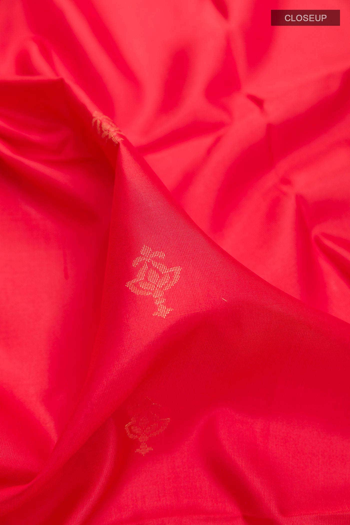 Red Dual Tone Soft Silk Saree