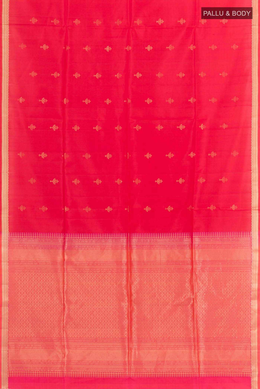 Red Dual Tone Soft Silk Saree