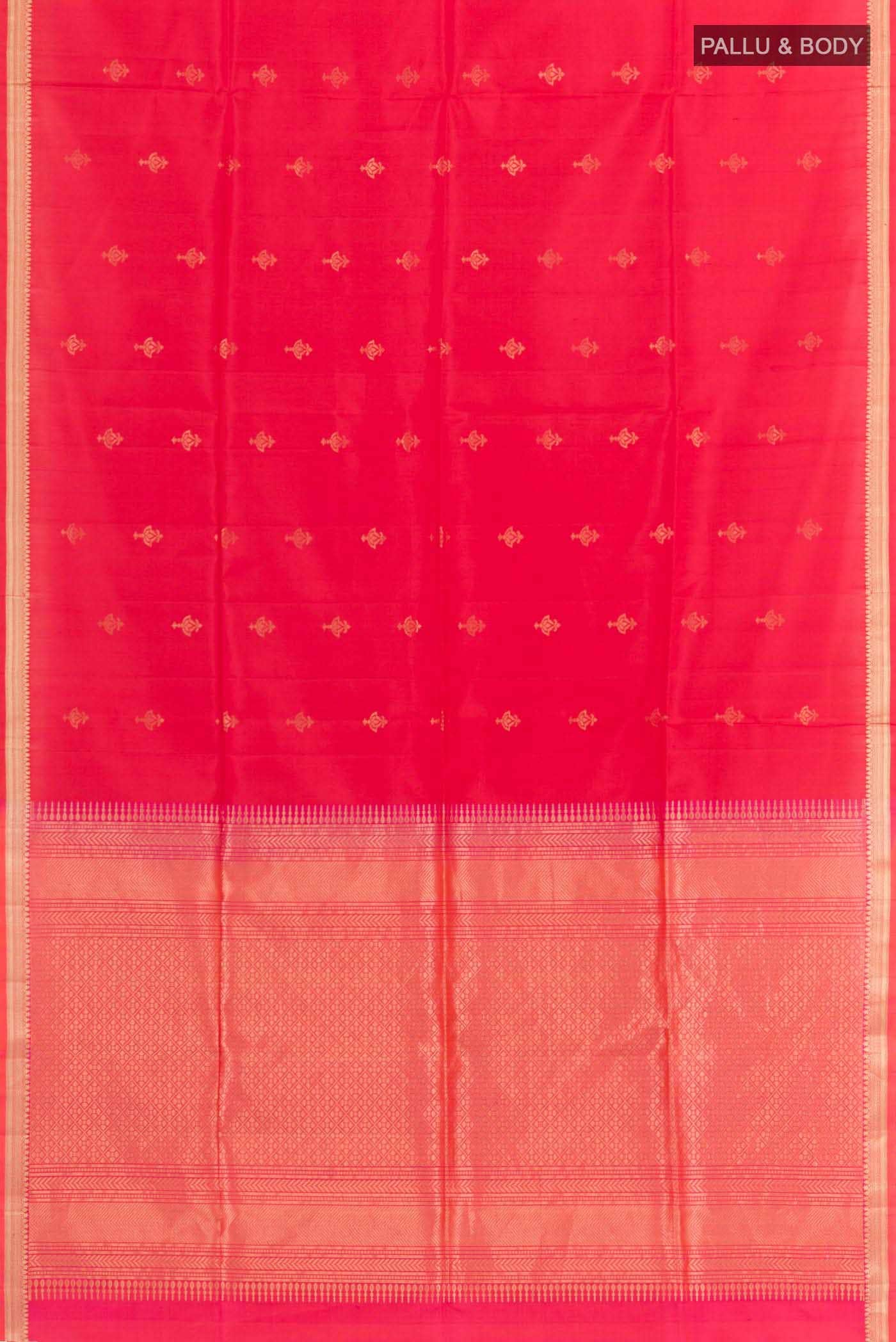 Red Dual Tone Soft Silk Saree