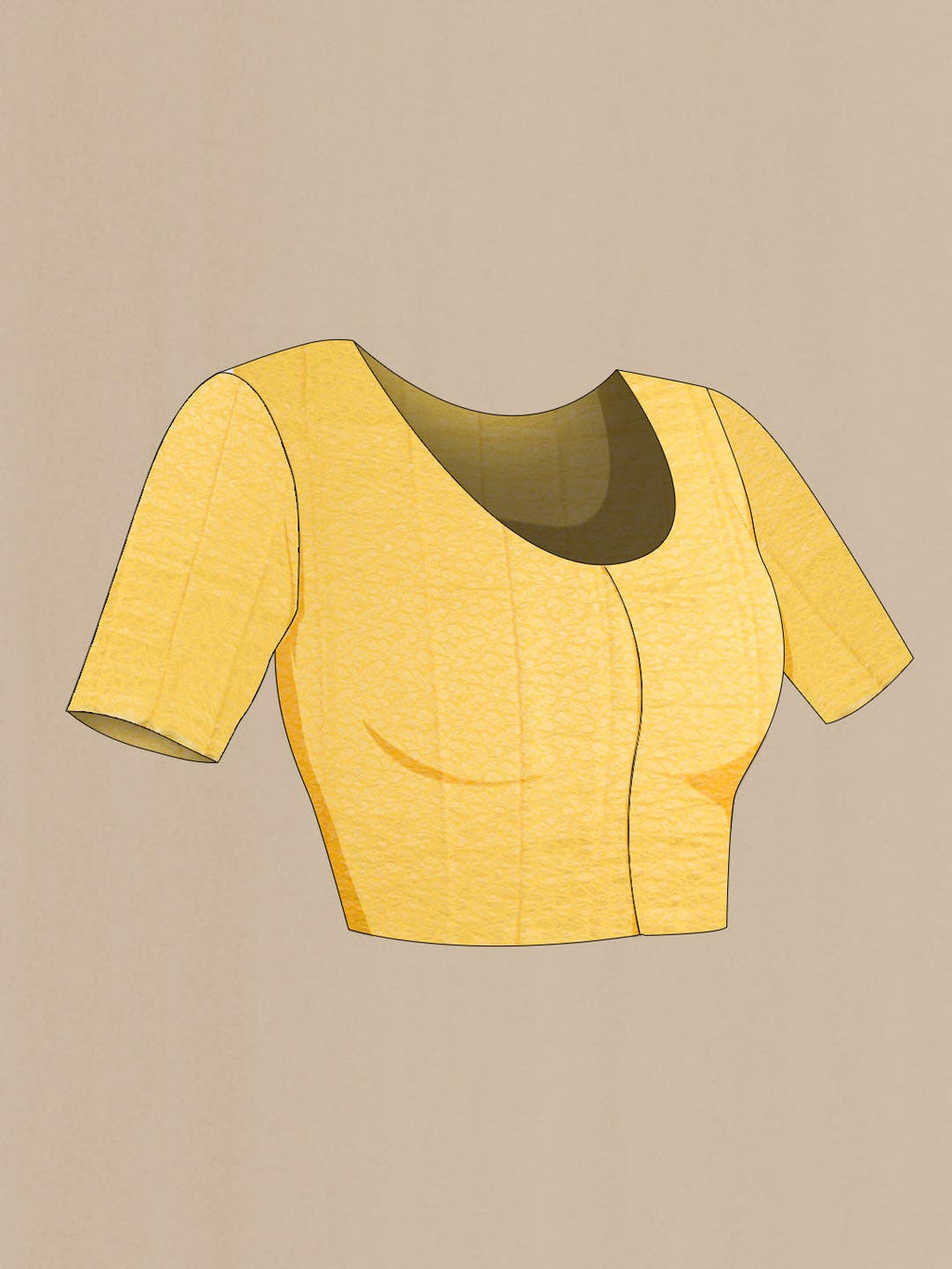 Yellow Mysore Chiffon Saree