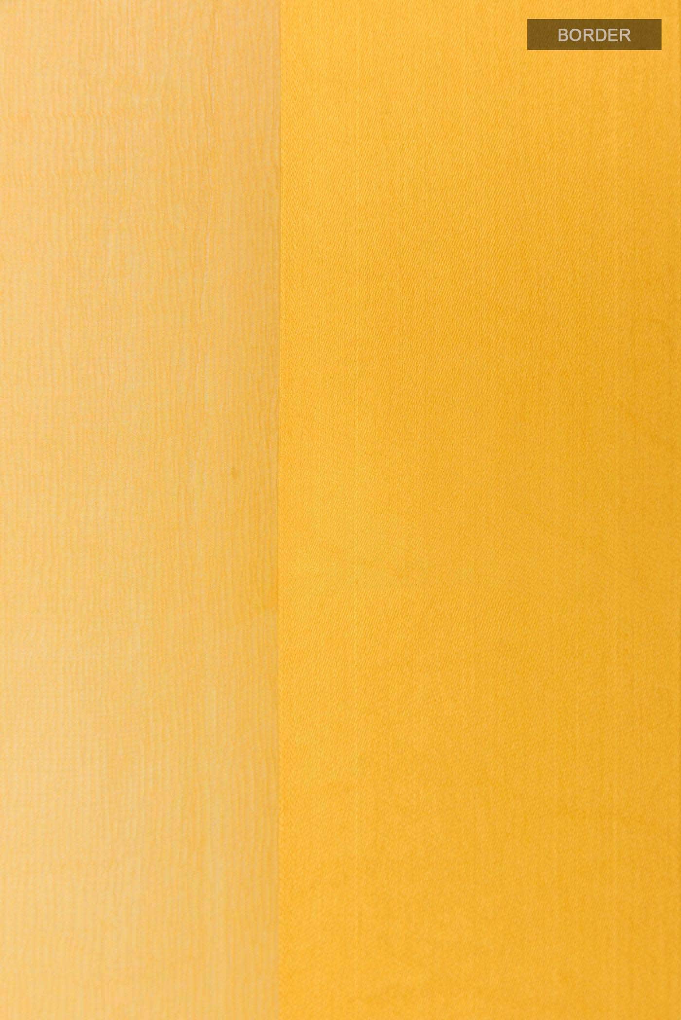 Yellow Mysore Chiffon Saree