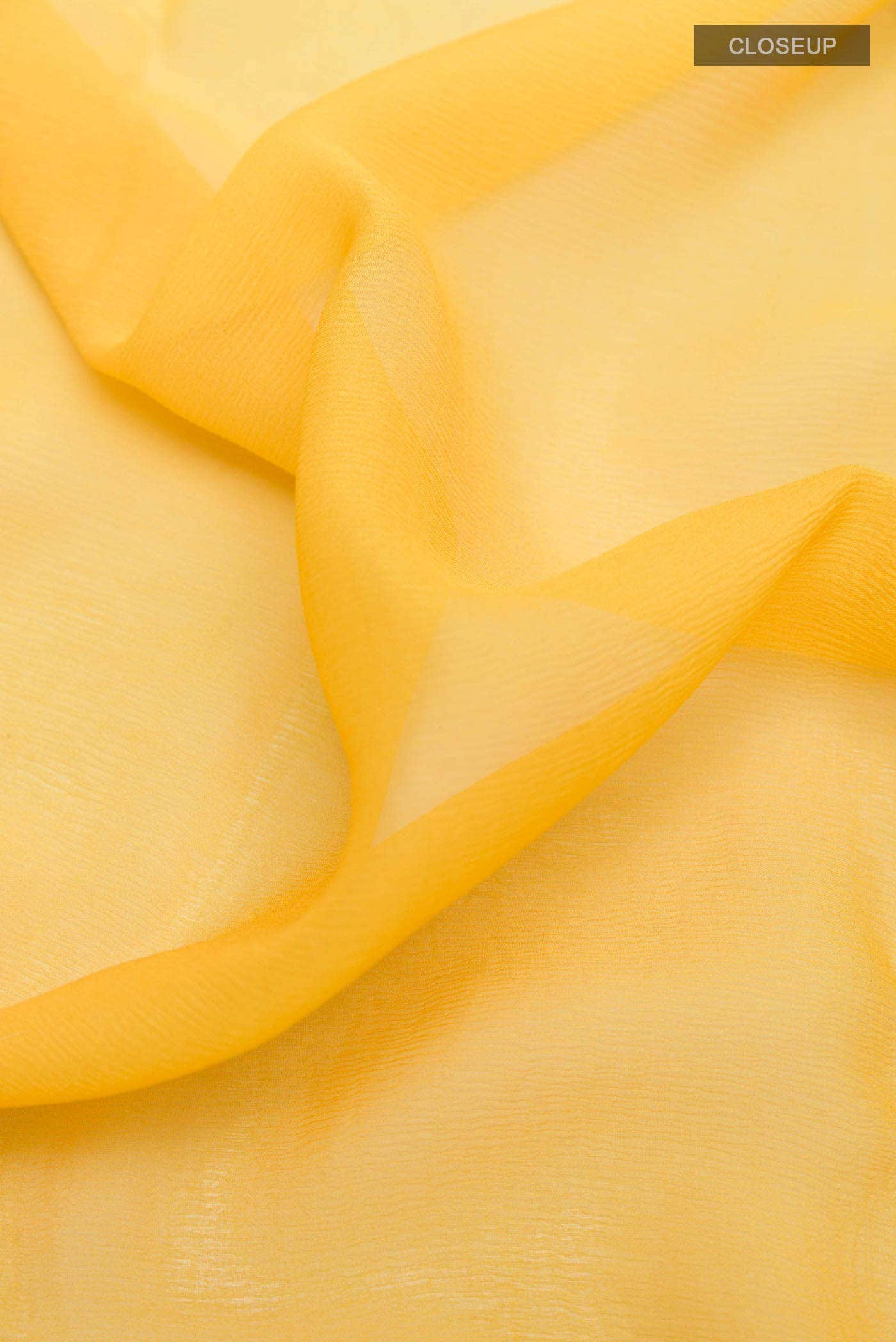 Yellow Mysore Chiffon Saree