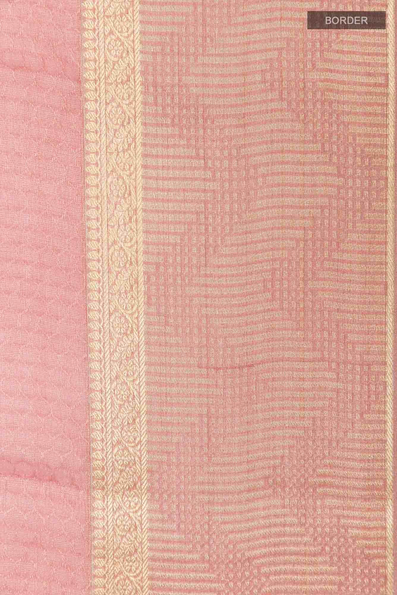 Peach Mysore Georgette Saree