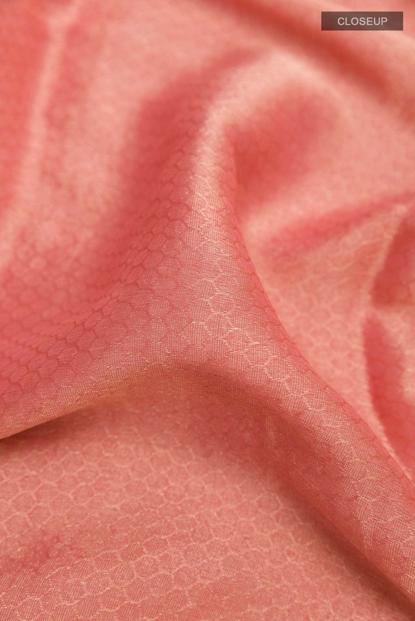 Peach Mysore Georgette Saree