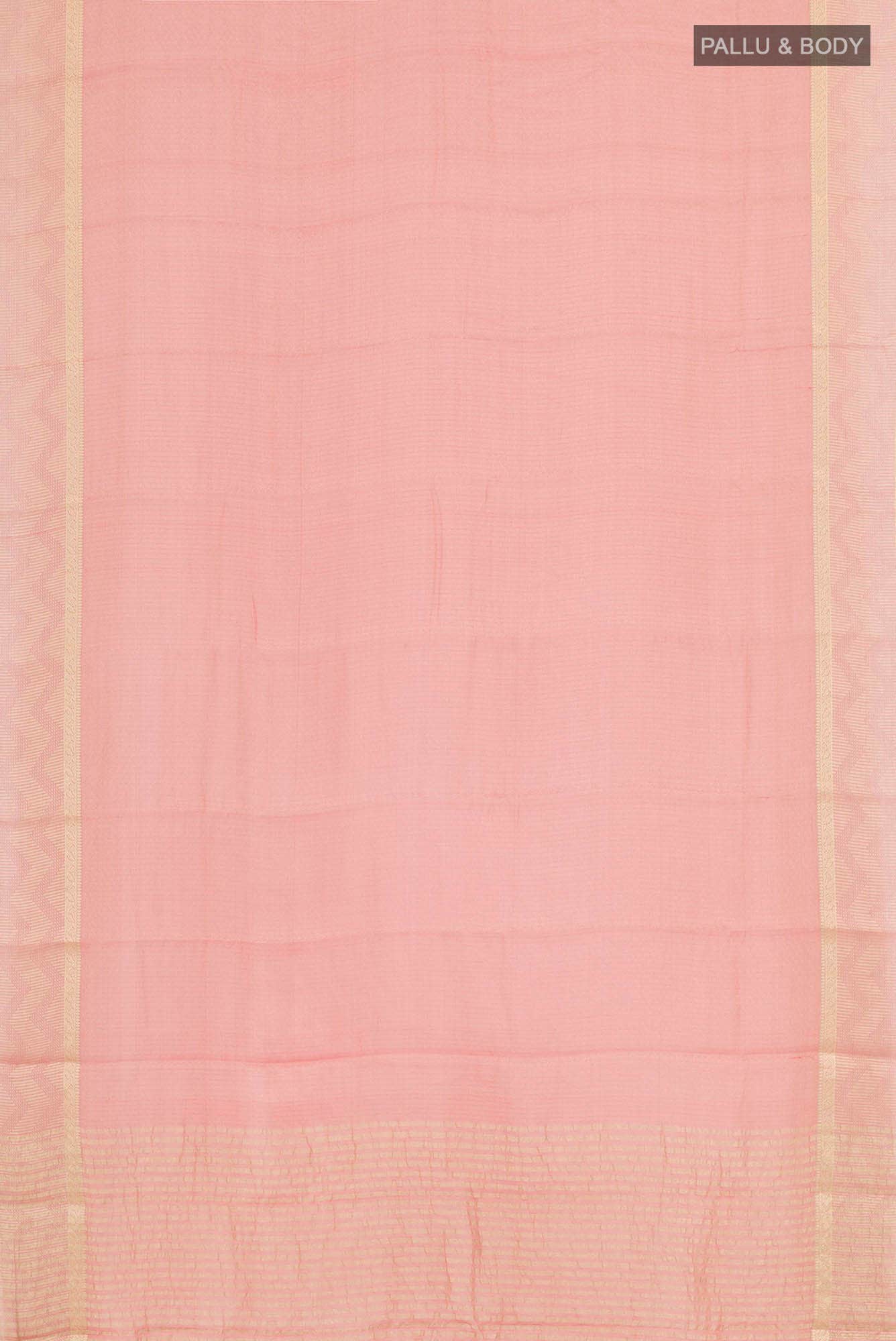 Peach Mysore Georgette Saree