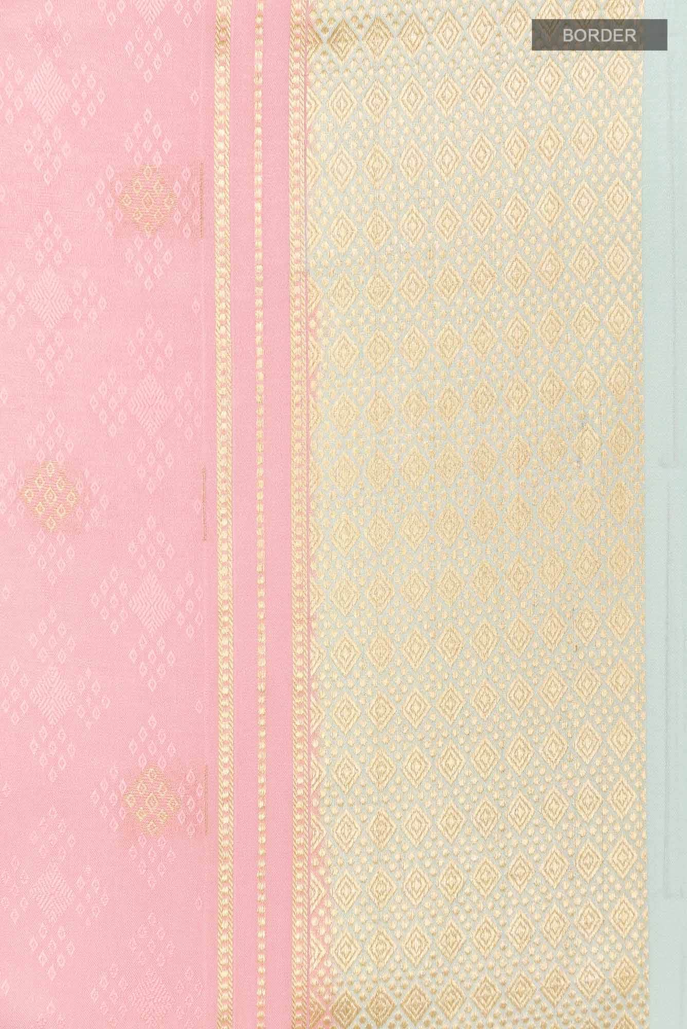 Pink Mysore Crepe Saree