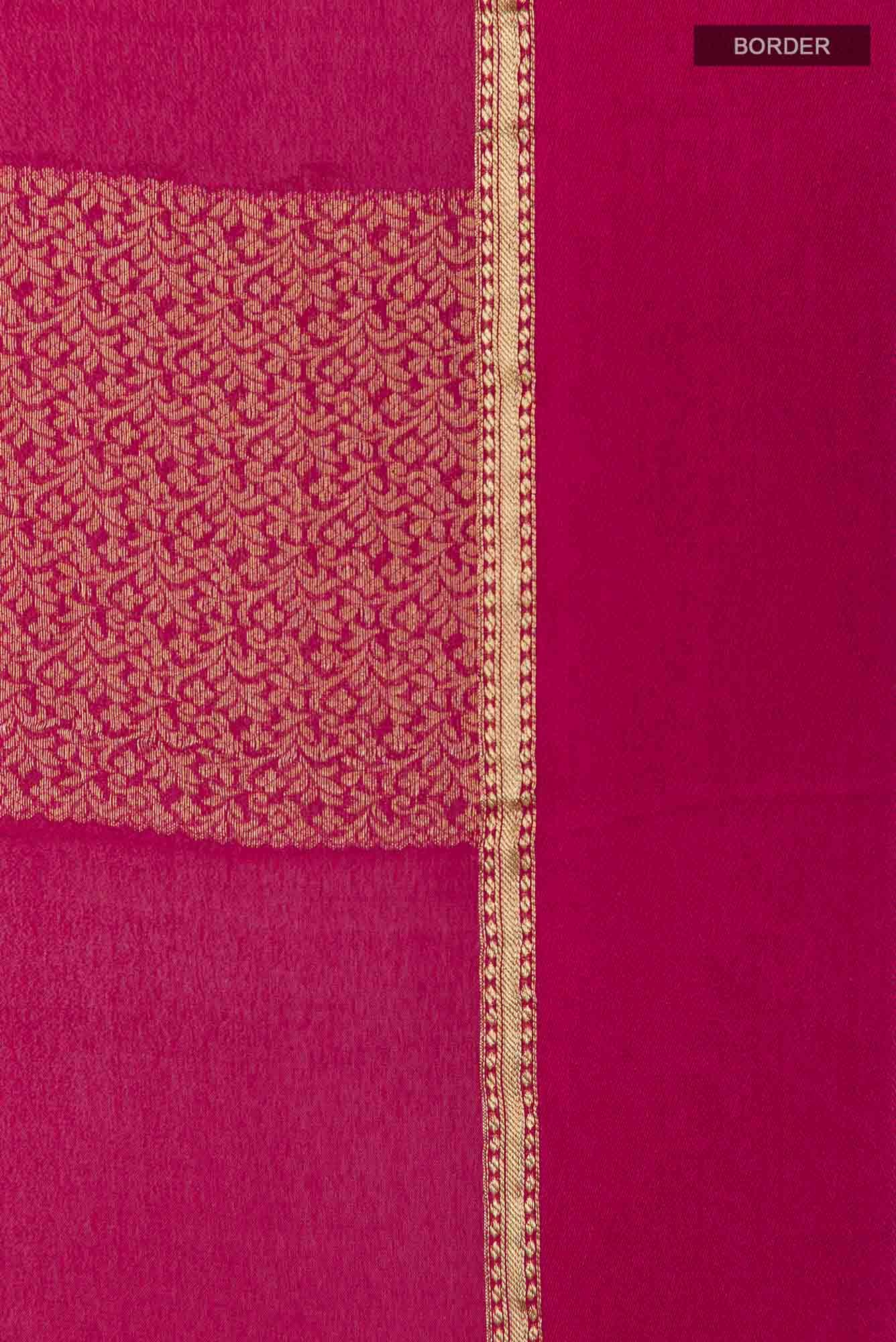 Dark Pink Mysore Georgette Saree