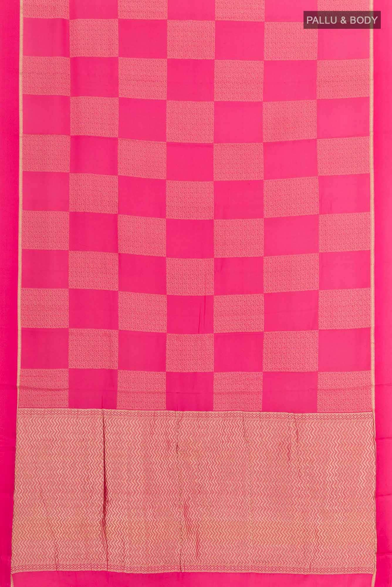 Pink Chiffon Saree