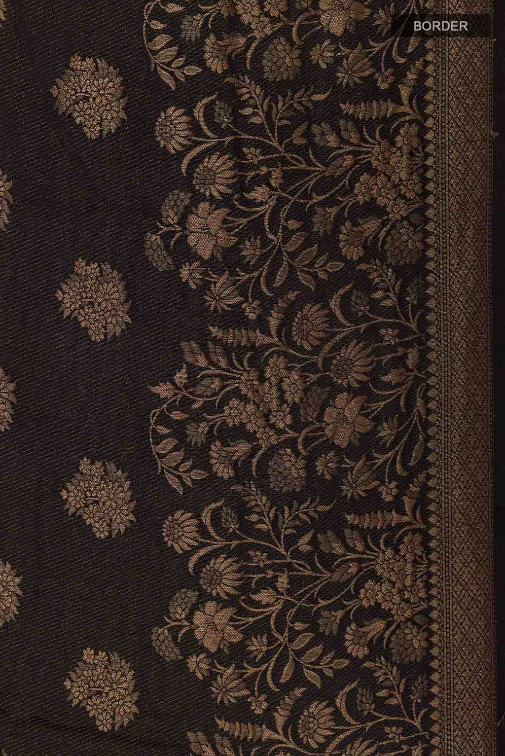 Black Mysore Crepe Saree