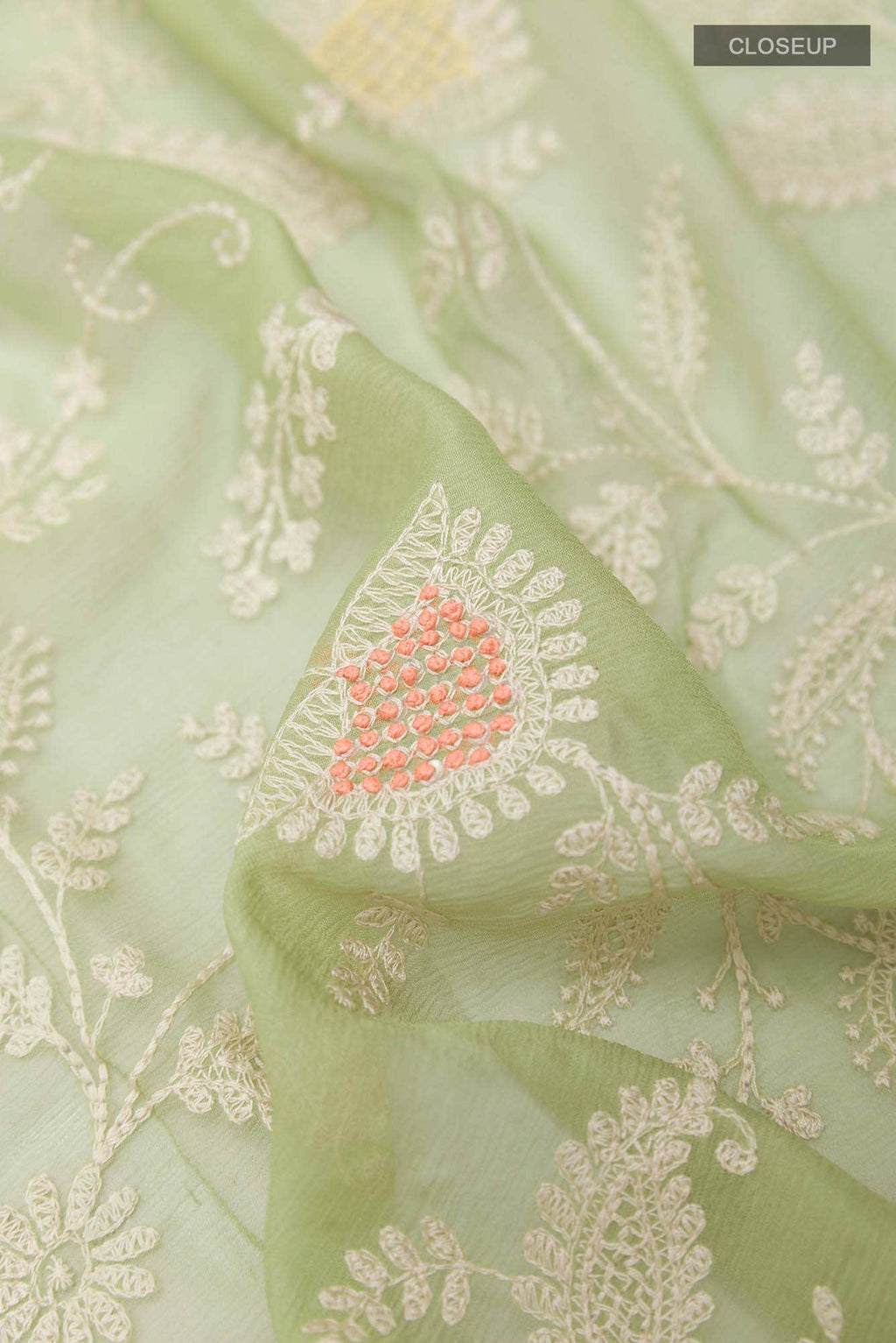 Green Chiffon Saree