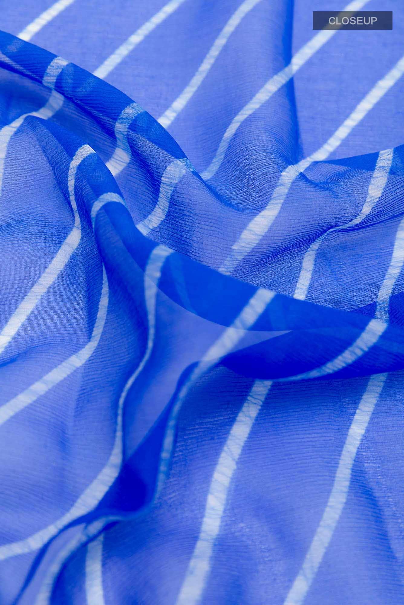Blue Chiffon Saree