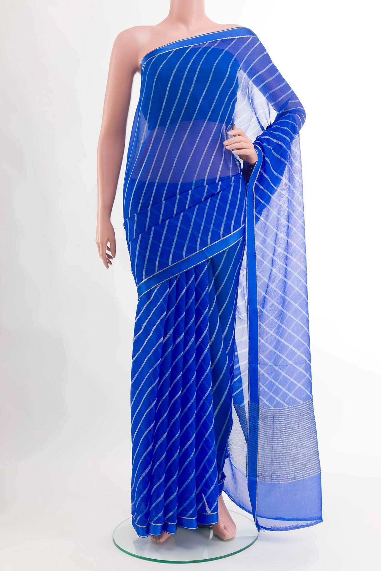 Blue Chiffon Saree