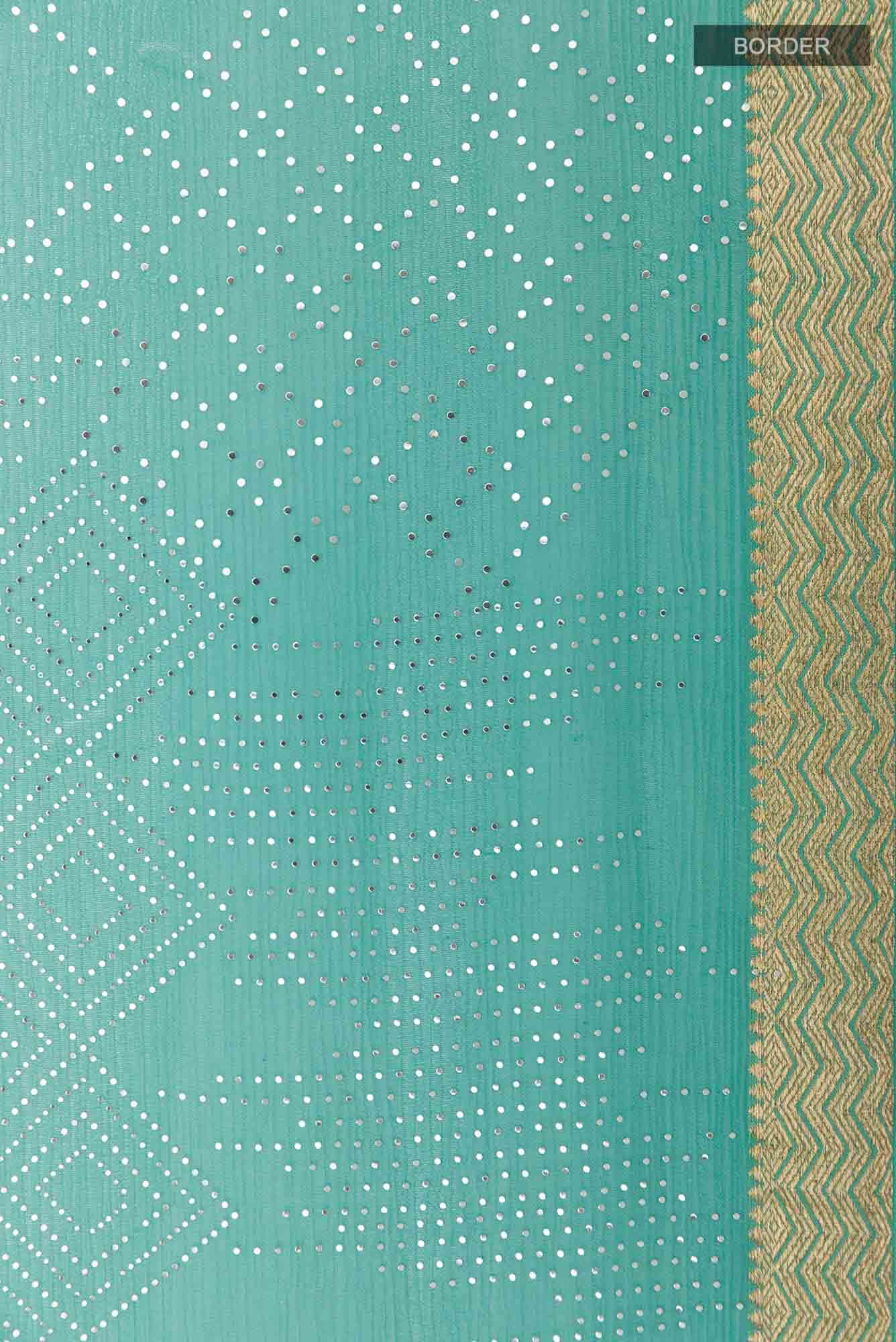 Green Dual Tone Chiffon Saree