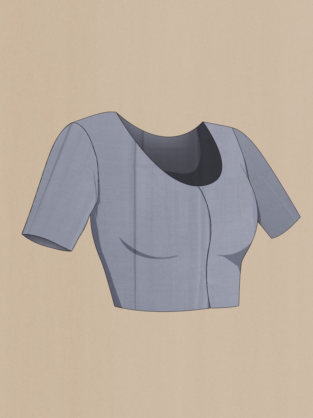 Grey Mysore Chiffon Saree